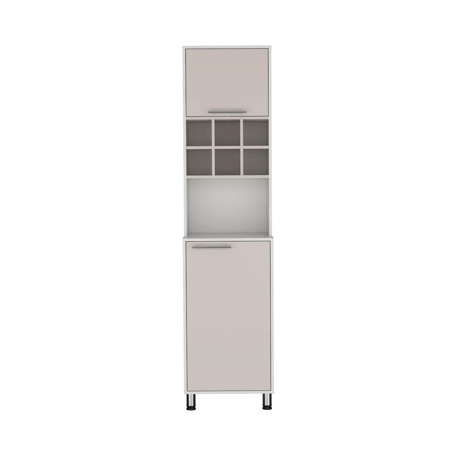 Mueble Alacena Attica 204x50x49 RTA Blanco Mqz + Capri - Imagen 5