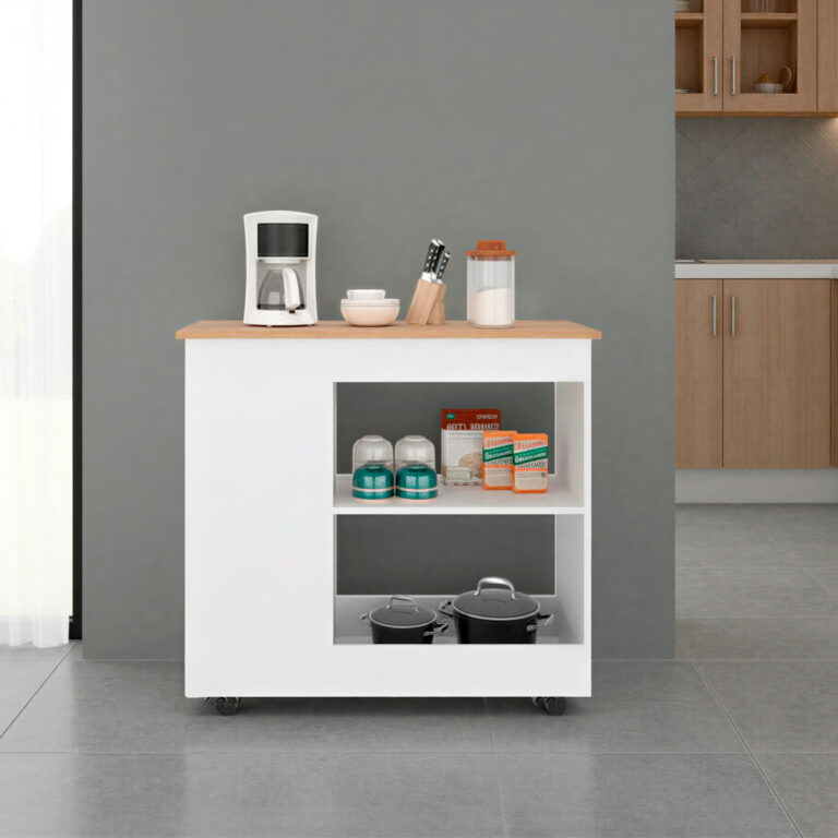 Meson de cocina BiColor 2P RTA Blanco Fresno