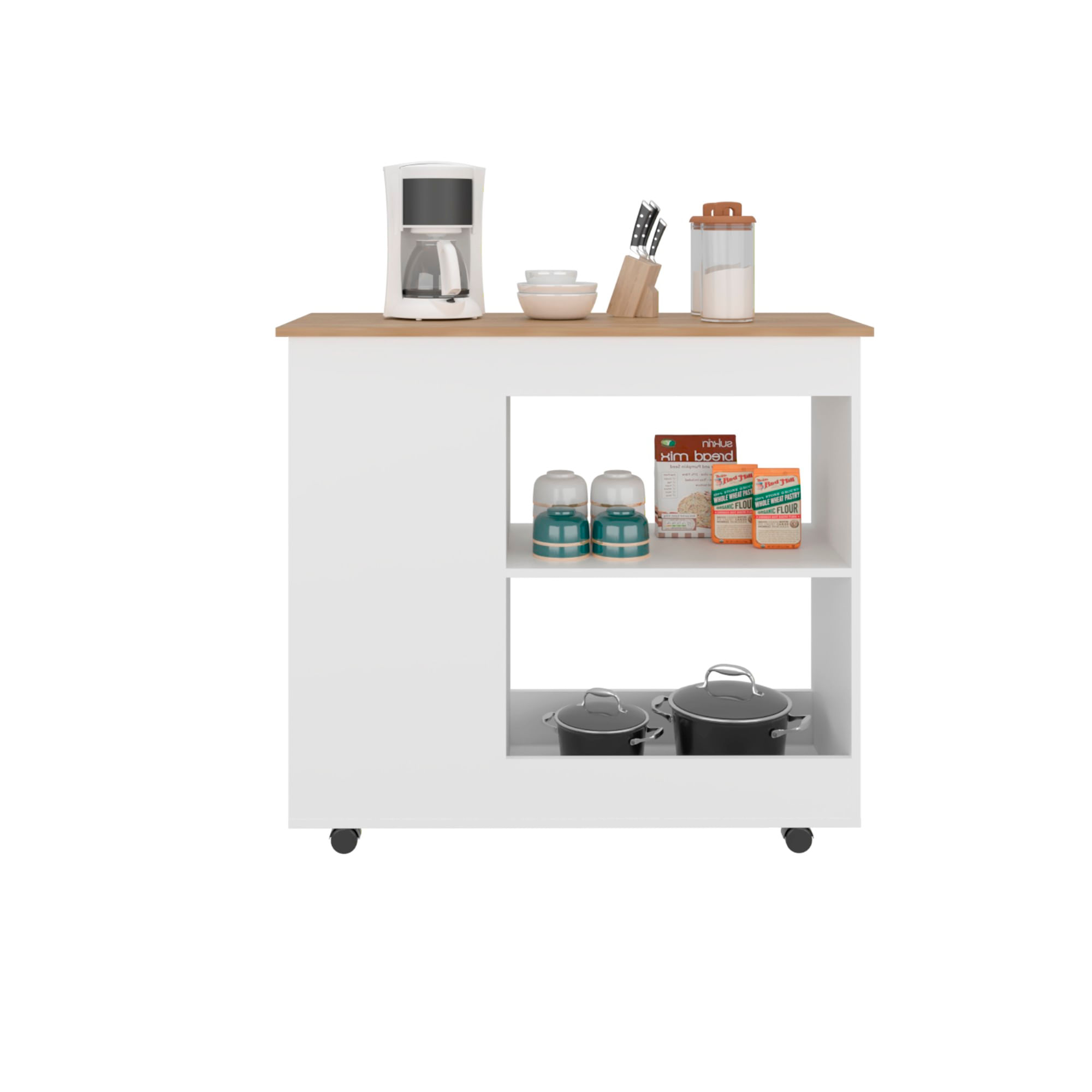 Meson de cocina BiColor 2P RTA Blanco Fresno - Imagen 4