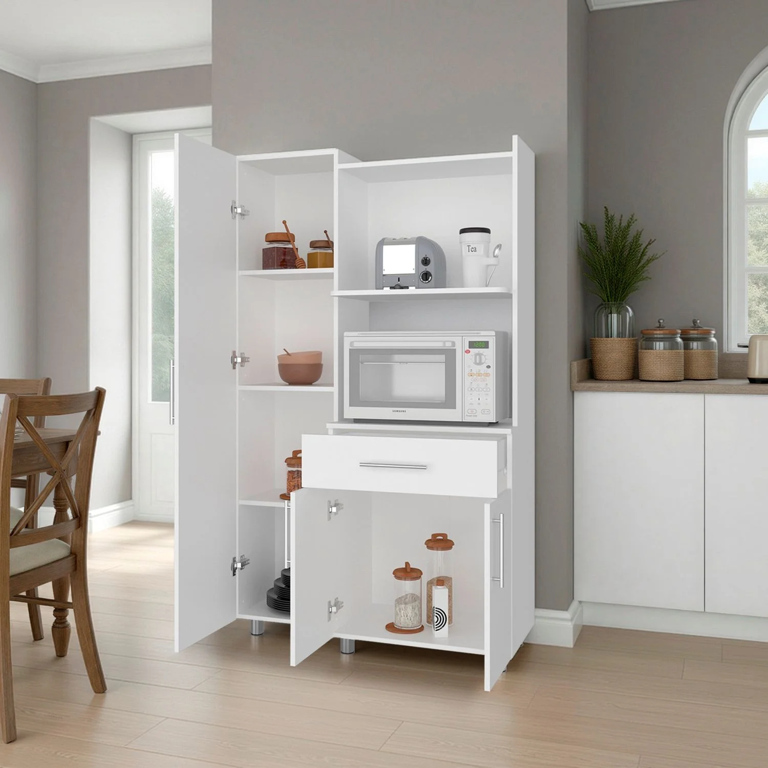 Alacena Pantress 165X98X40 RTA Blanco ZF - Imagen 2