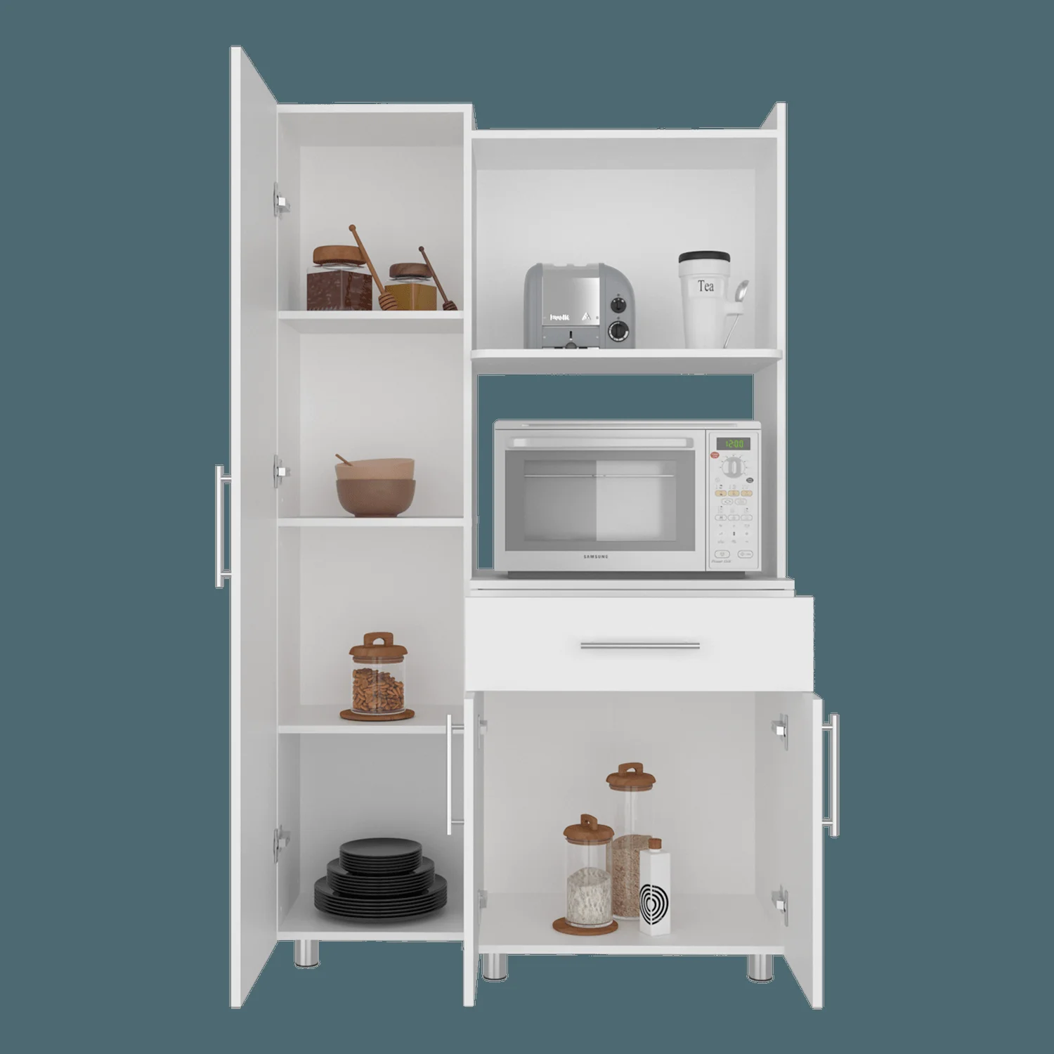 Alacena Pantress 165X98X40 RTA Blanco ZF - Imagen 4
