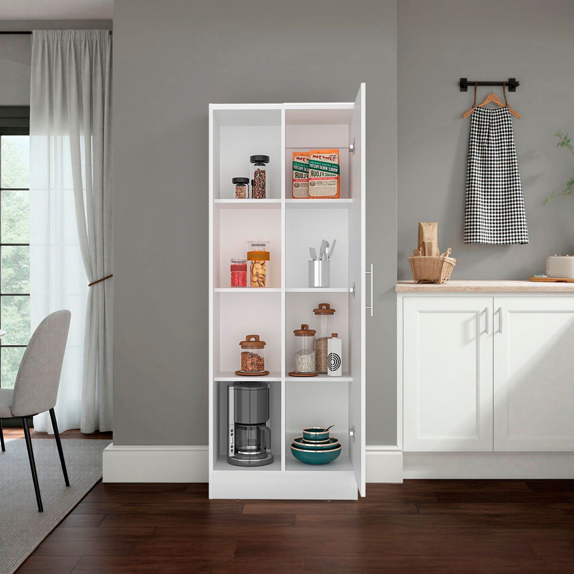 Alacena Multiusos Felch 160X60X30 RTA Blanco ZF - Imagen 2