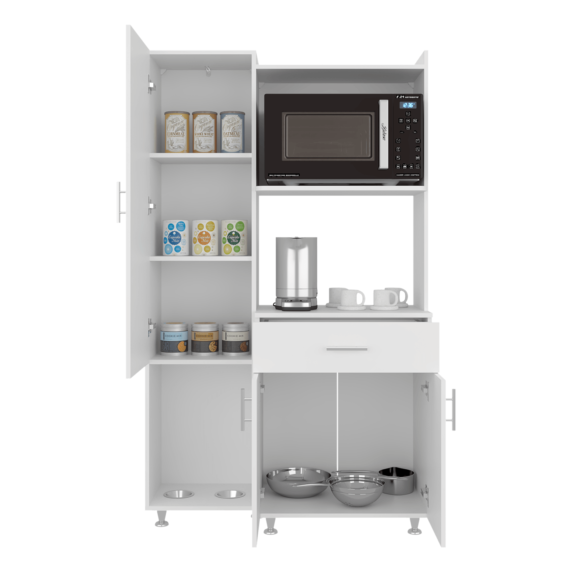 Alacena Pantress Eco 165X98X40 RTA Blanco ZF - Imagen 4