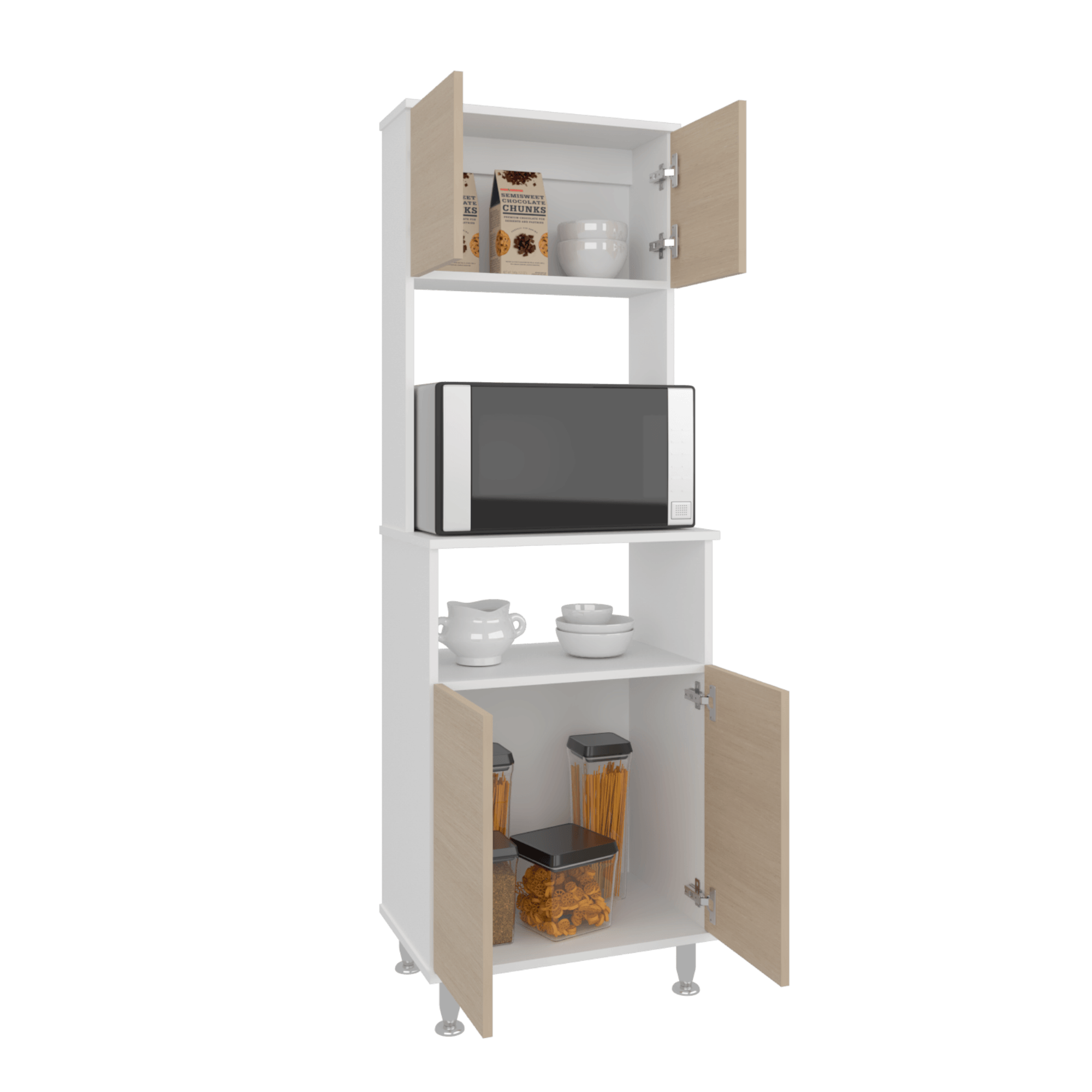 Mueble Alacena Fenix RTA Blanco + Rovere - Imagen 3