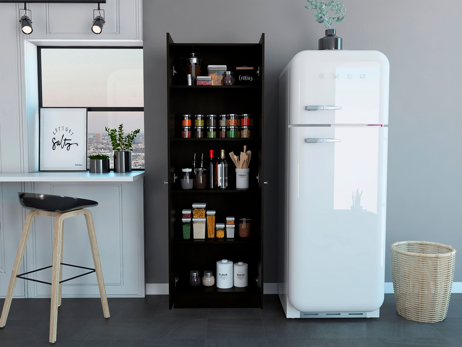 Mueble Alacena Multiusos RTA Wengue ZF - Imagen 3