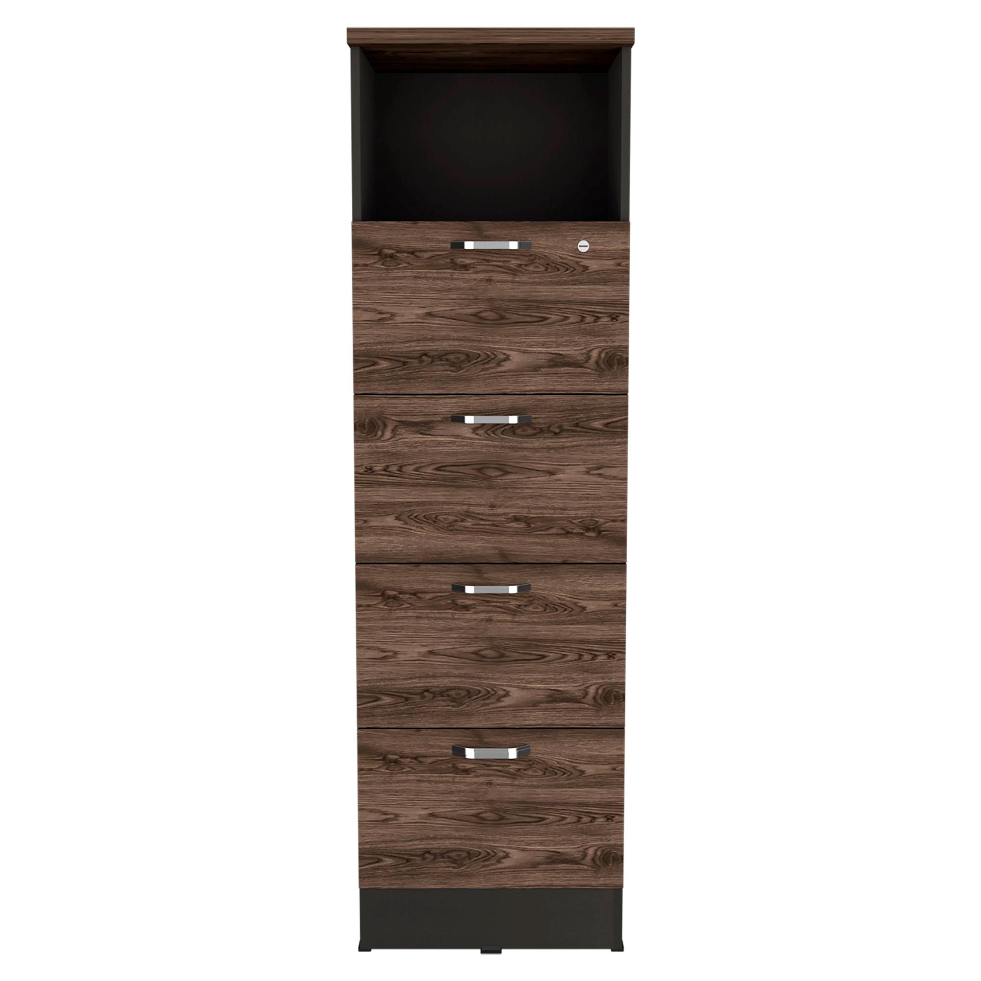 Archivador Home Office 4 Cajones + Repisa RTA Wengue Milan - Imagen 2