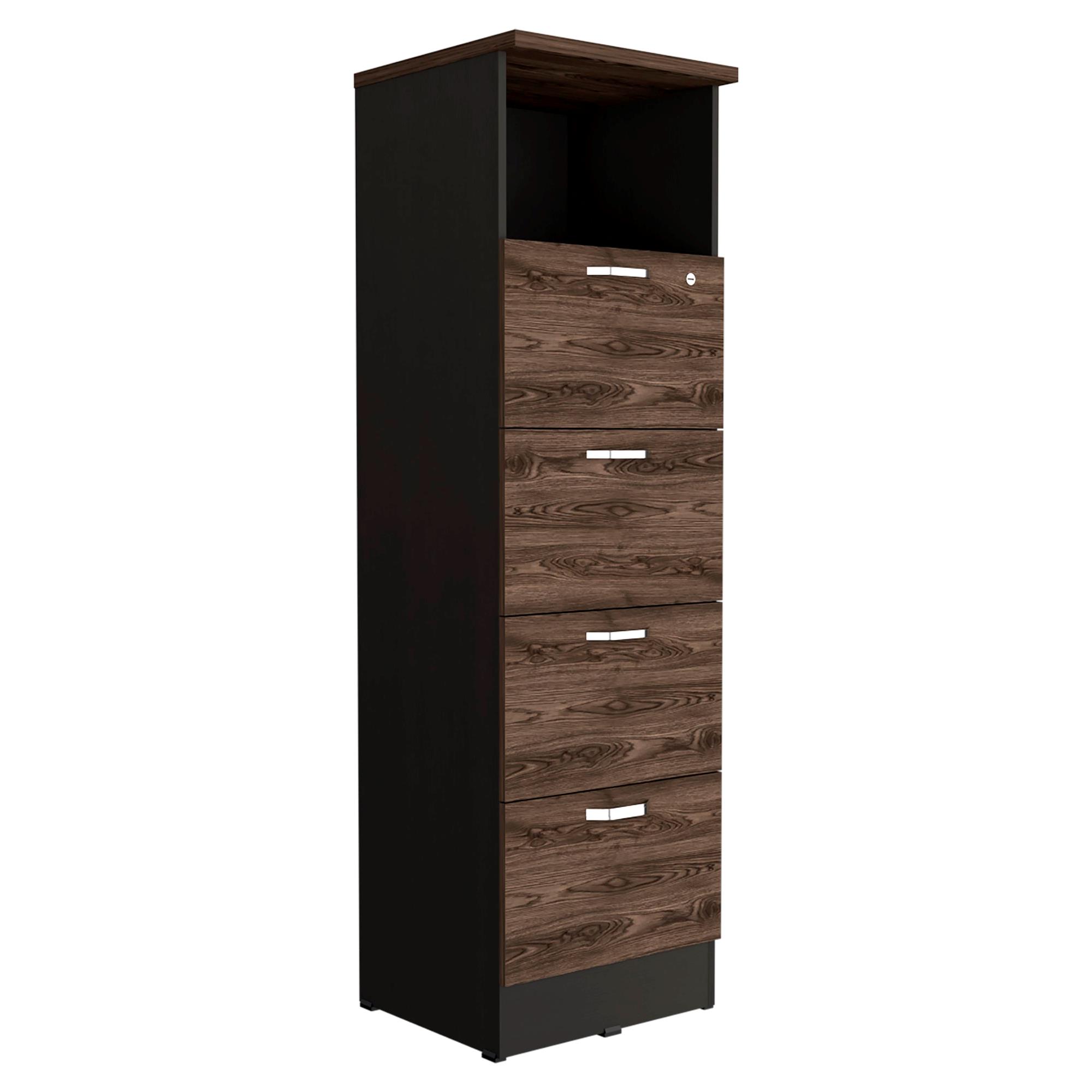 Archivador Home Office 4 Cajones + Repisa RTA Wengue Milan - Imagen 5