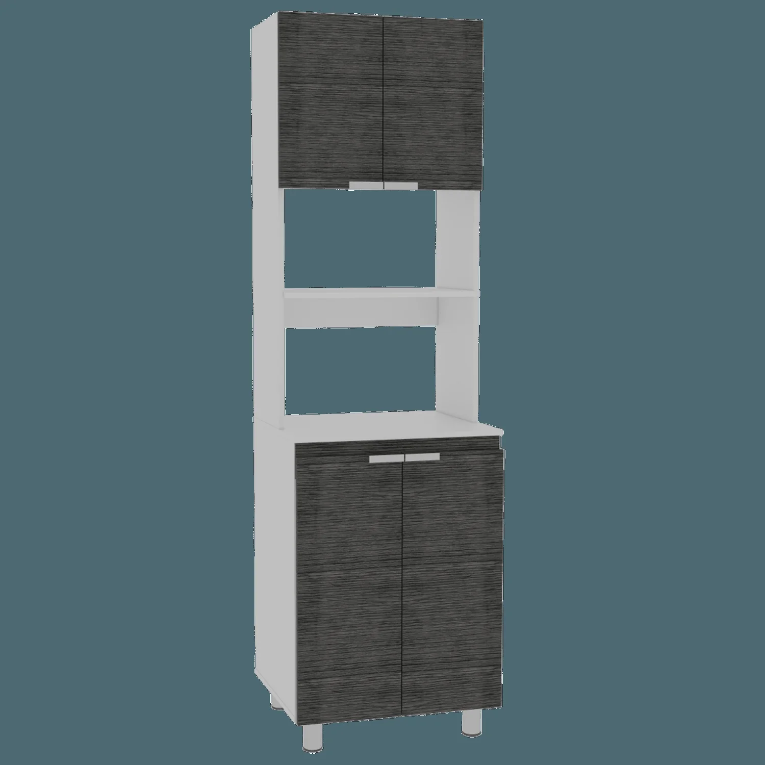 Mueble Microondas Fendi RTA Blanco + Roble Gris - Imagen 3