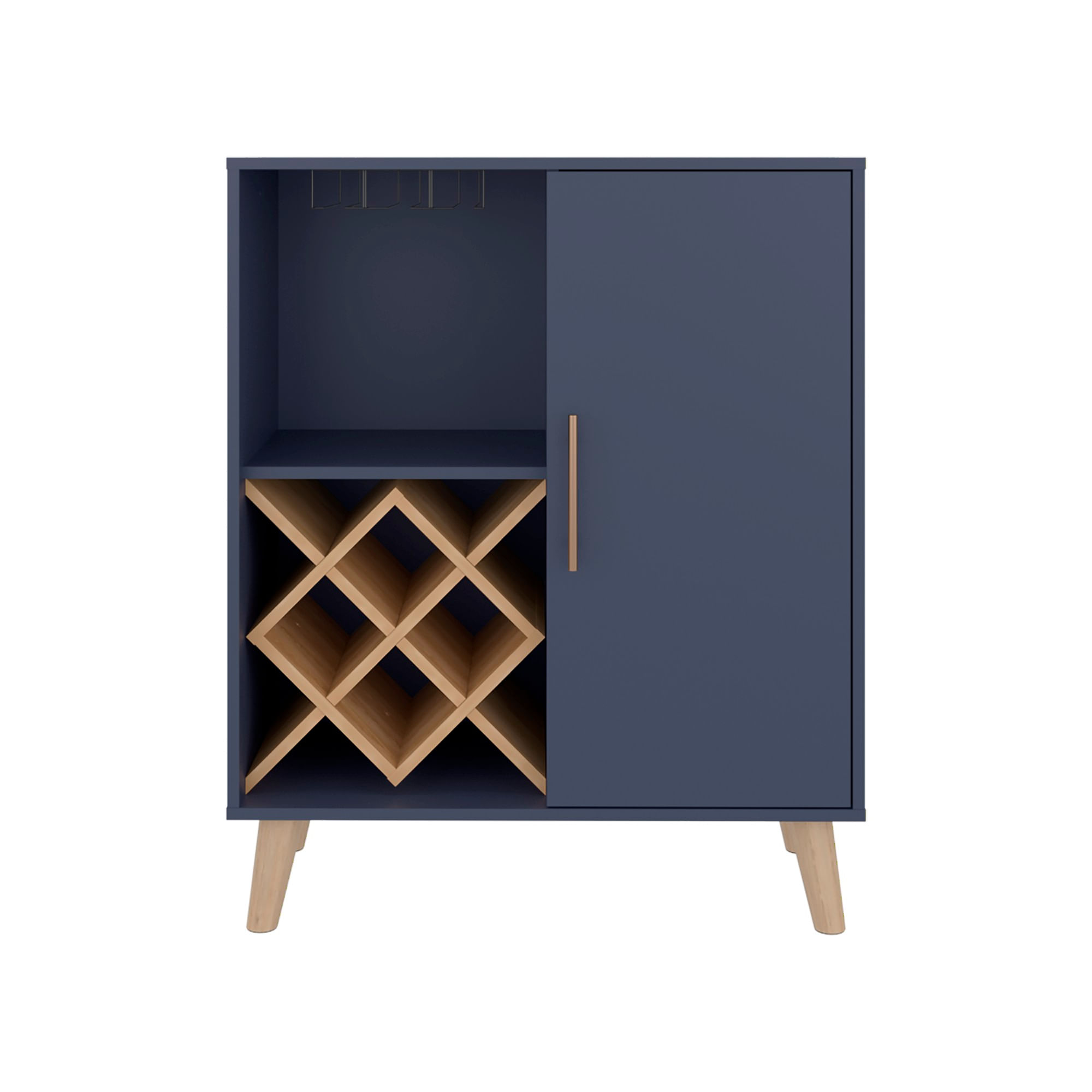 Mueble Bar Baja Cueva 98X80X38 Azul Fresno ZF - Imagen 4
