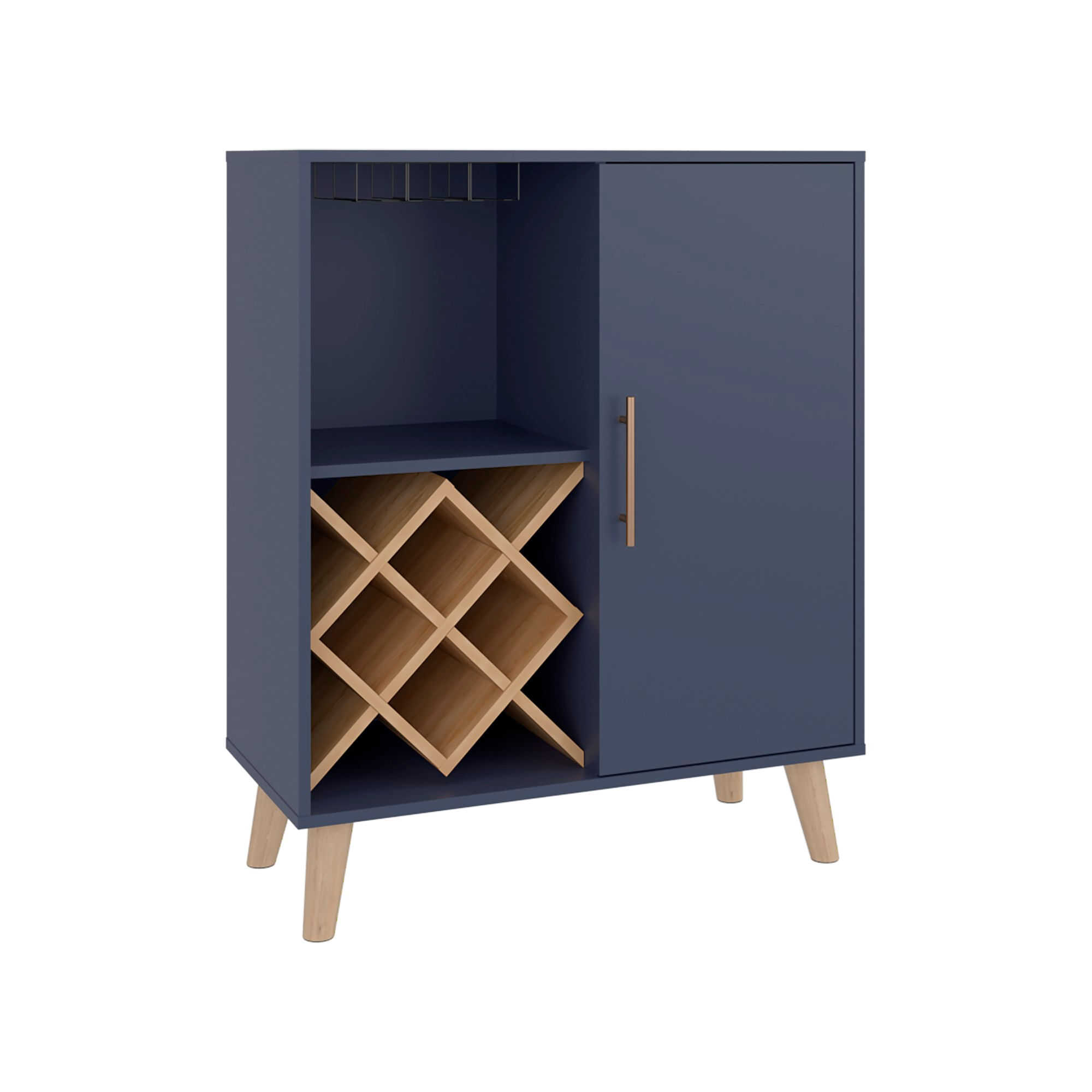 Mueble Bar Baja Cueva 98X80X38 Azul Fresno ZF - Imagen 6