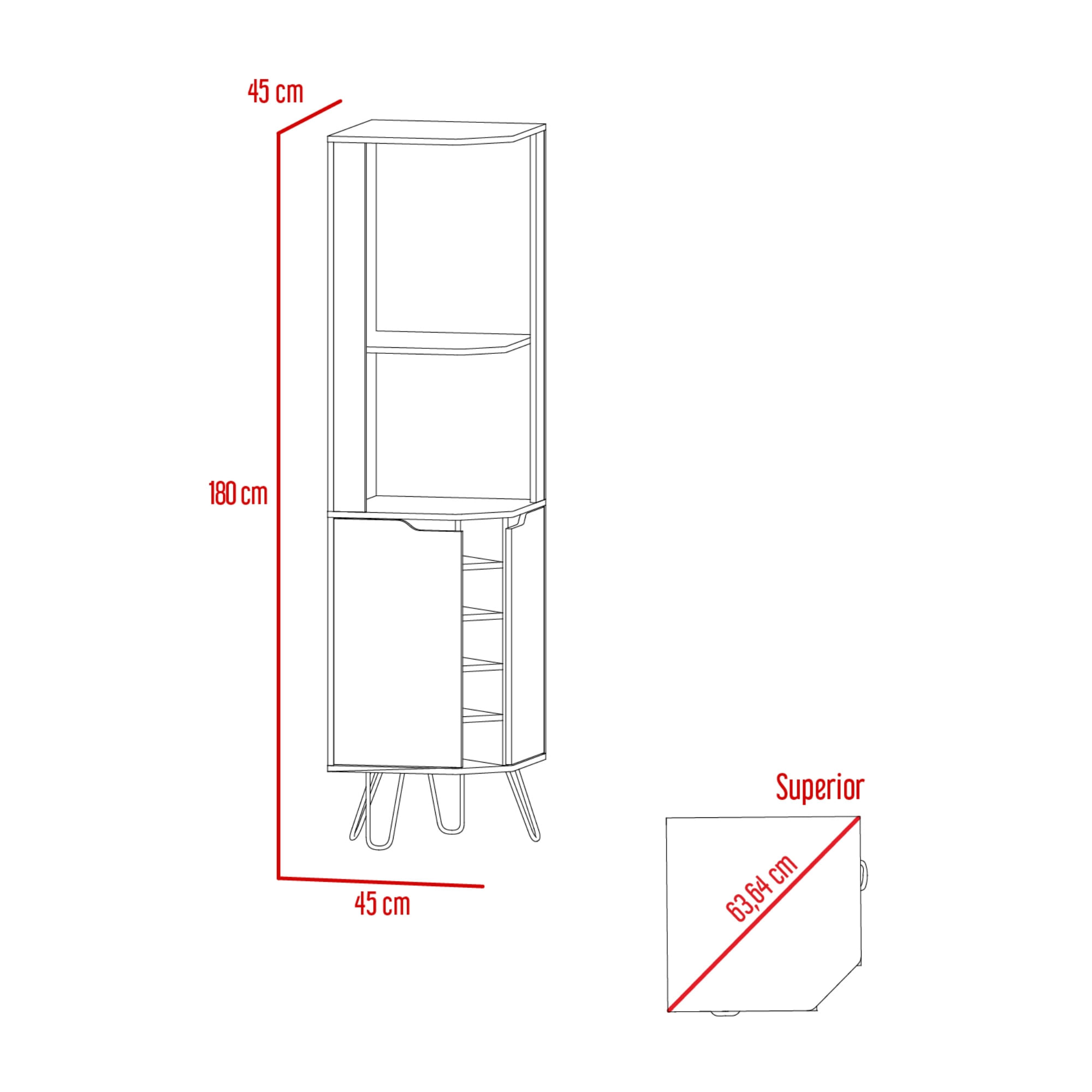 Bar Esquinero Audra 180 X 45 RTA Duna Wengue - Imagen 8