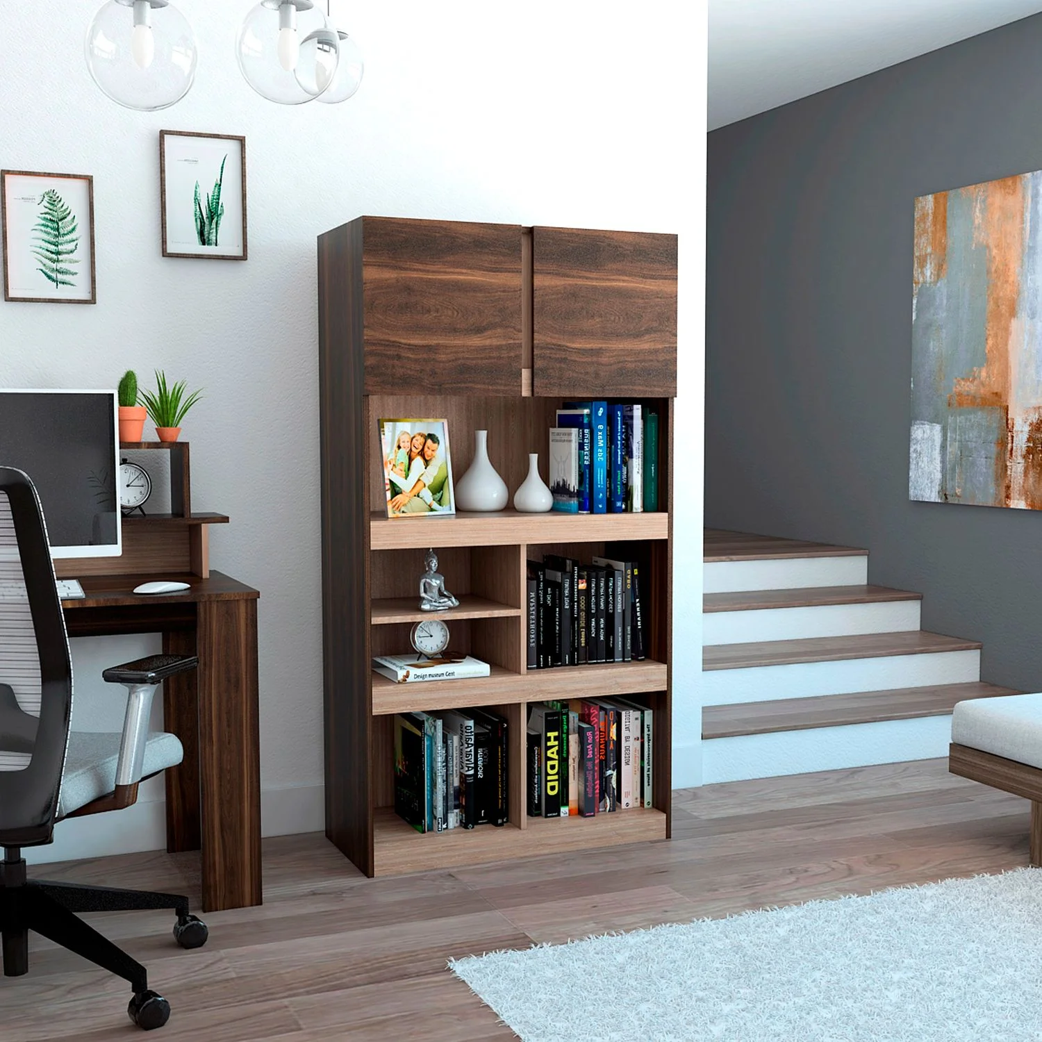 Biblioteca Office 9 RTA Nogal + Miel - Imagen 6
