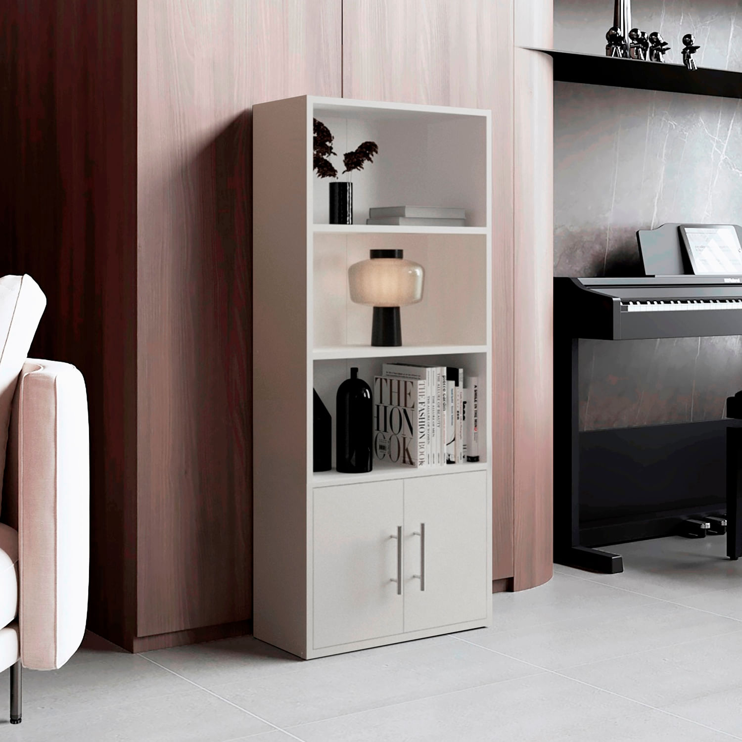 Biblioteca Joy Eco 120X50X23 RTA Blanco - Imagen 3
