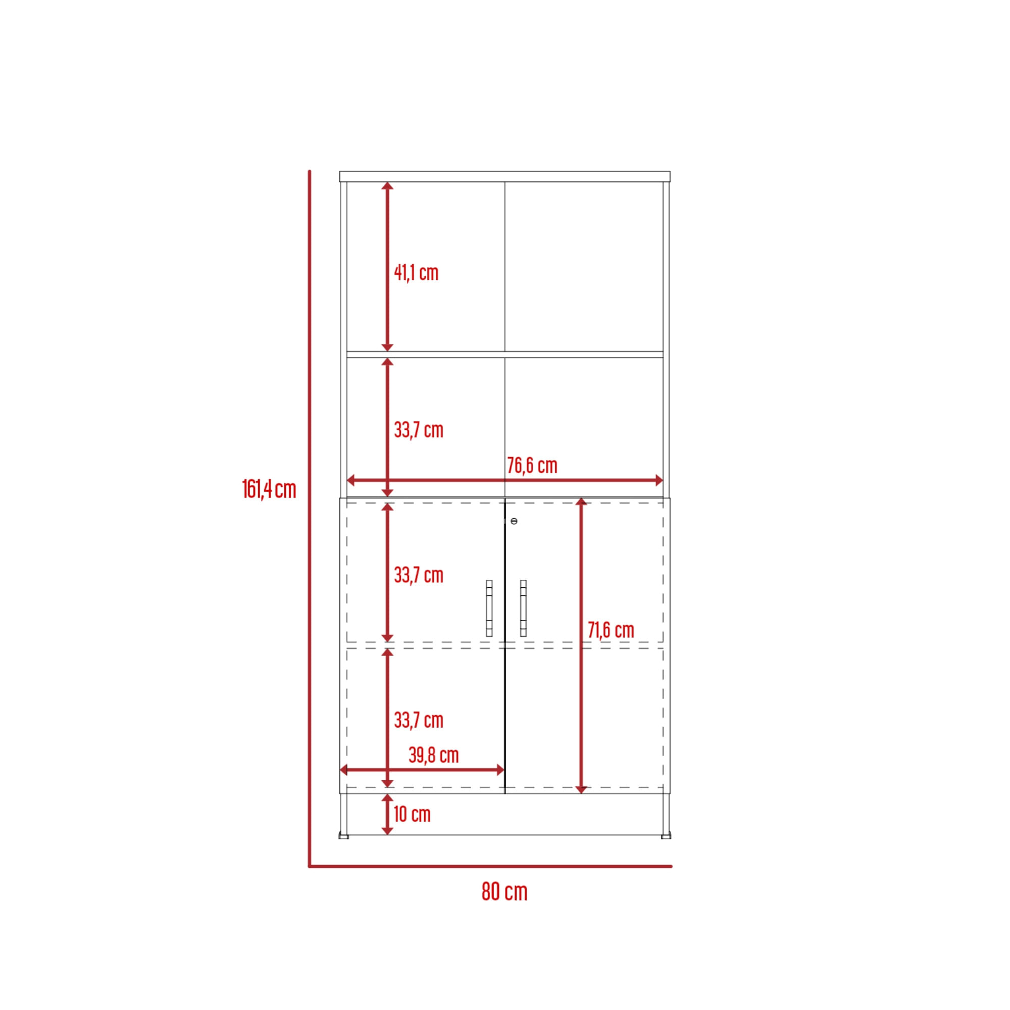 Biblioteca Home Office 2P + 2E RTA Wengue Milan - Imagen 6
