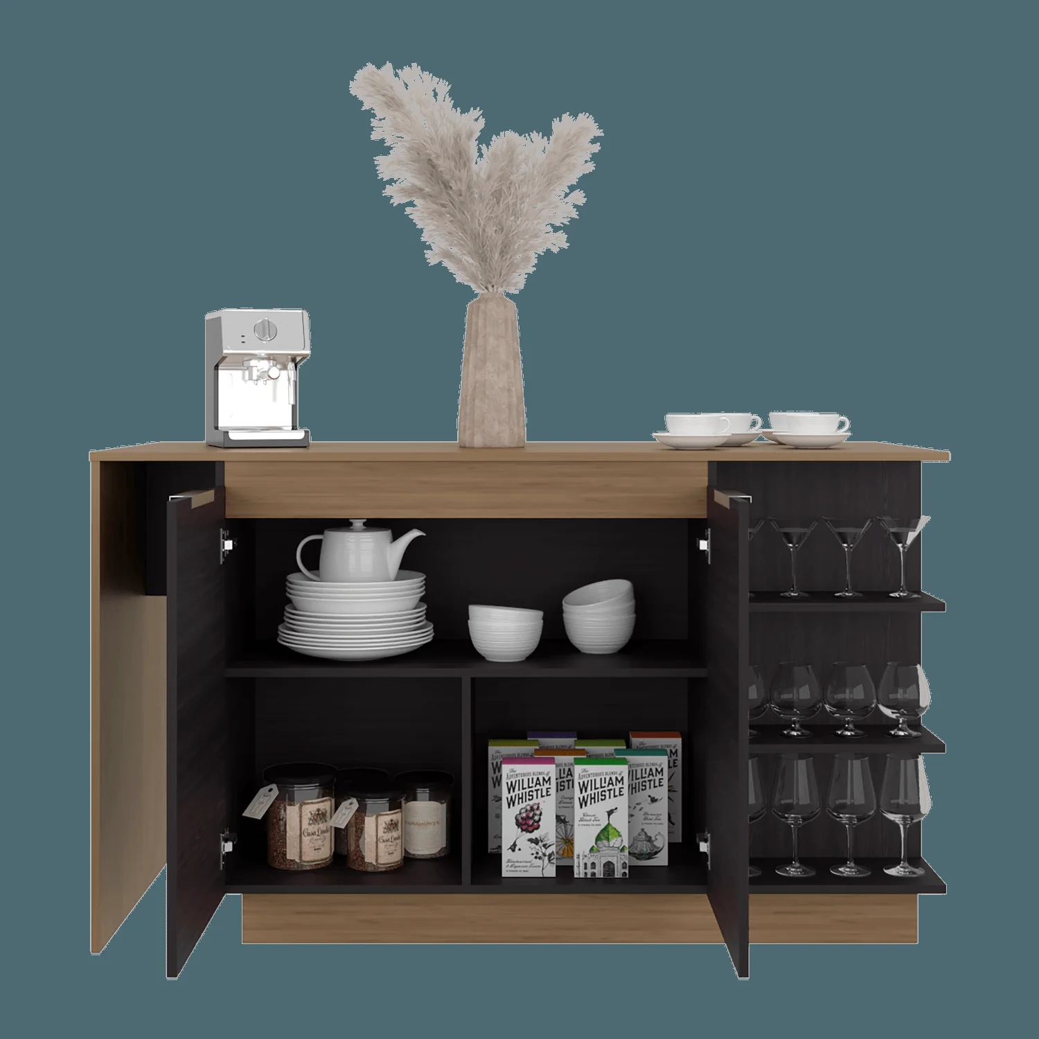 Barra de cocina Lumina 89X150X62 RTA Wengue Fresno ZF - Imagen 6