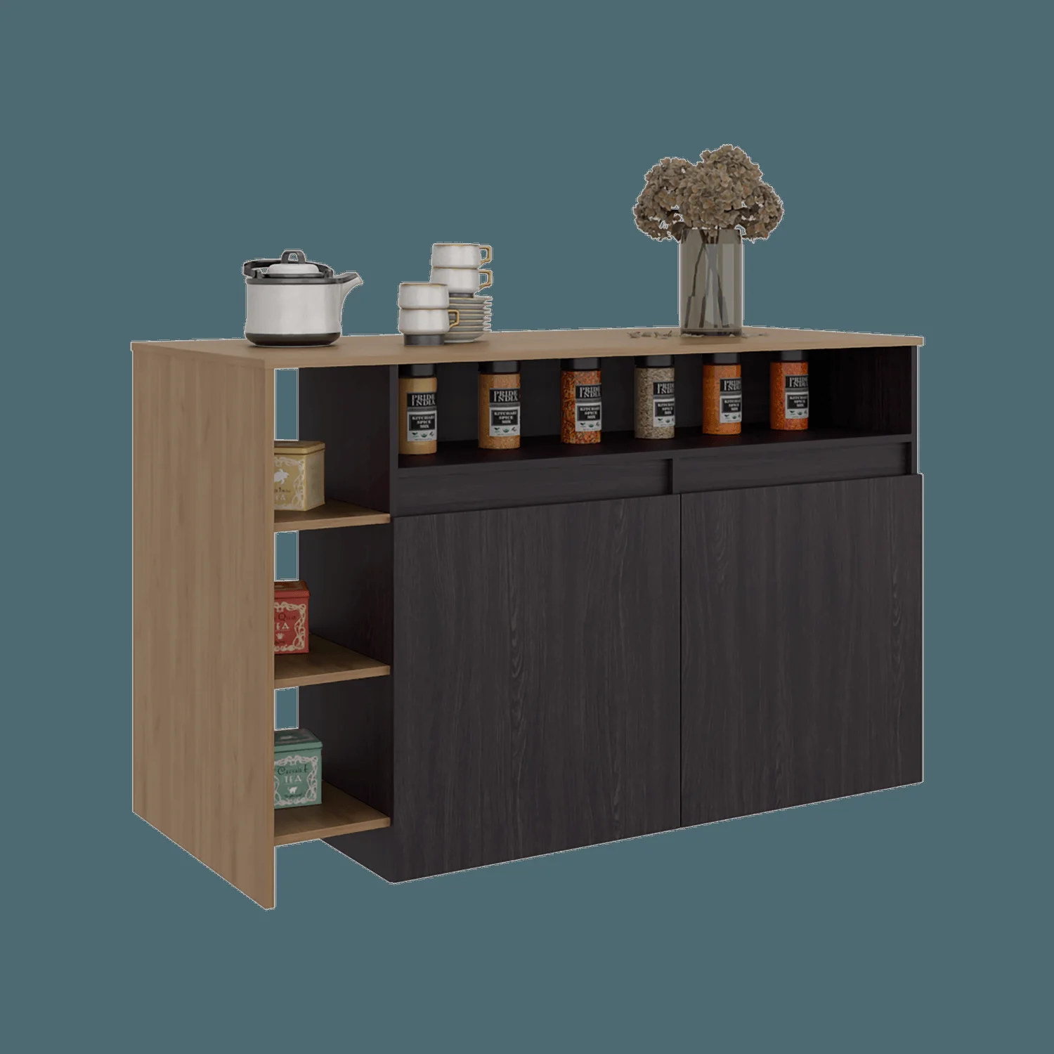 Barra de cocina Bari 2 90X140X65 RTA Wengue Fresno ZF - Imagen 4