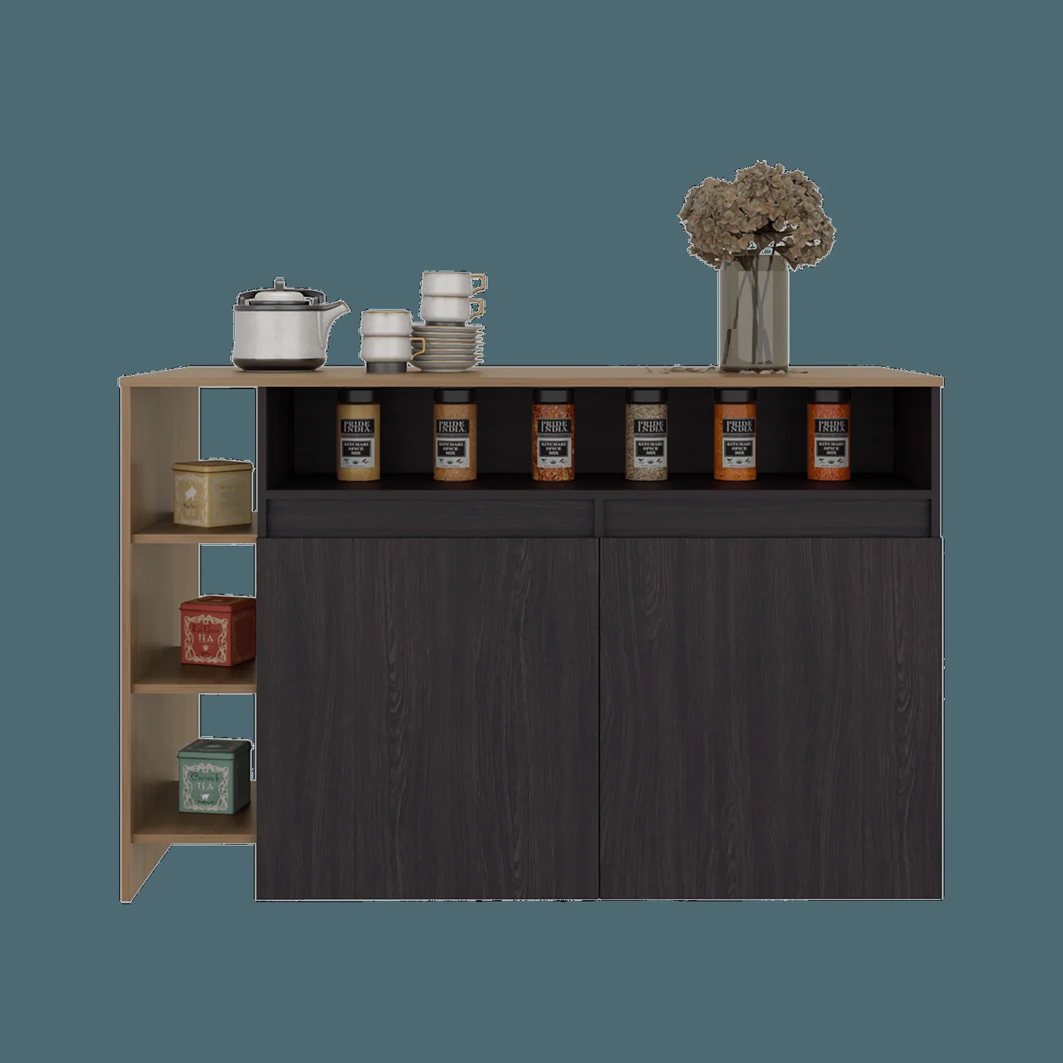 Barra de cocina Bari 2 90X140X65 RTA Wengue Fresno ZF - Imagen 6