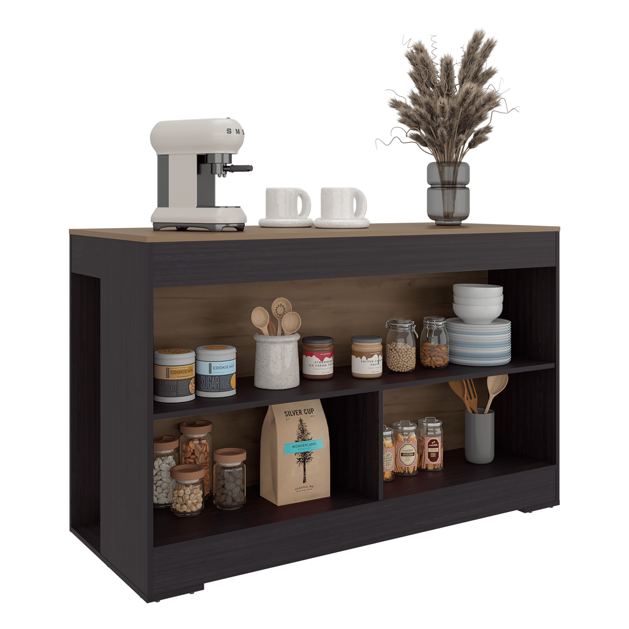 Barra de cocina Cuenca 88X138X60 RTA Wengue Fresno ZF - Imagen 1