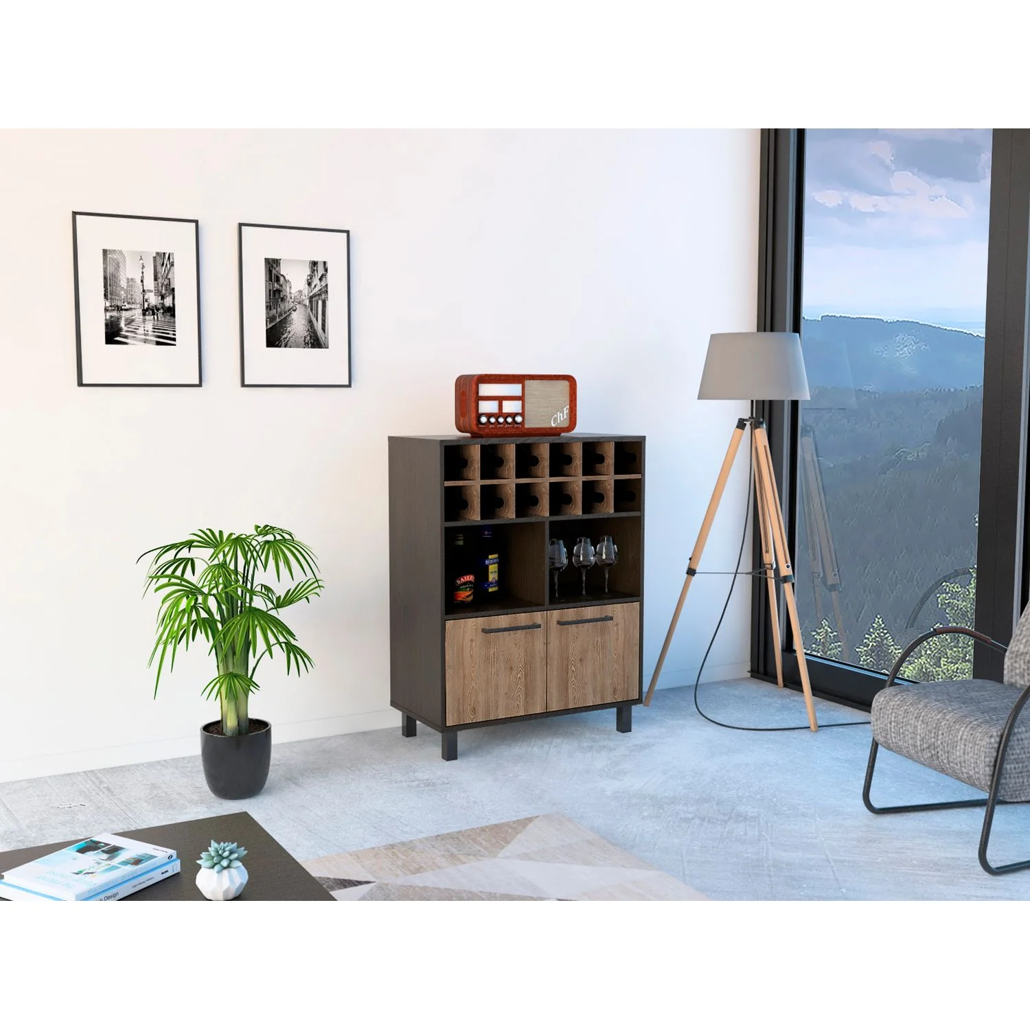 Mueble Bar Kaia RTA Wengue + Miel - Imagen 6