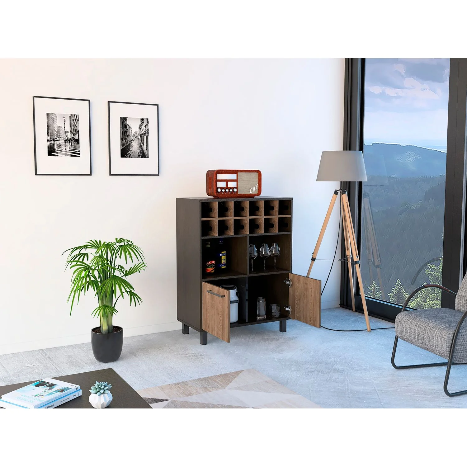 Mueble Bar Kaia RTA Wengue + Miel - Imagen 5