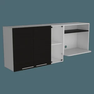 Gabinete Superior Gina Cocina RTA Blanco + wengue