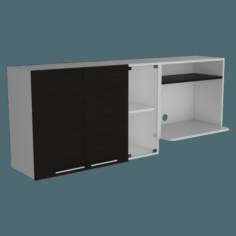 Gabinete Superior Gina Cocina RTA Blanco + wengue