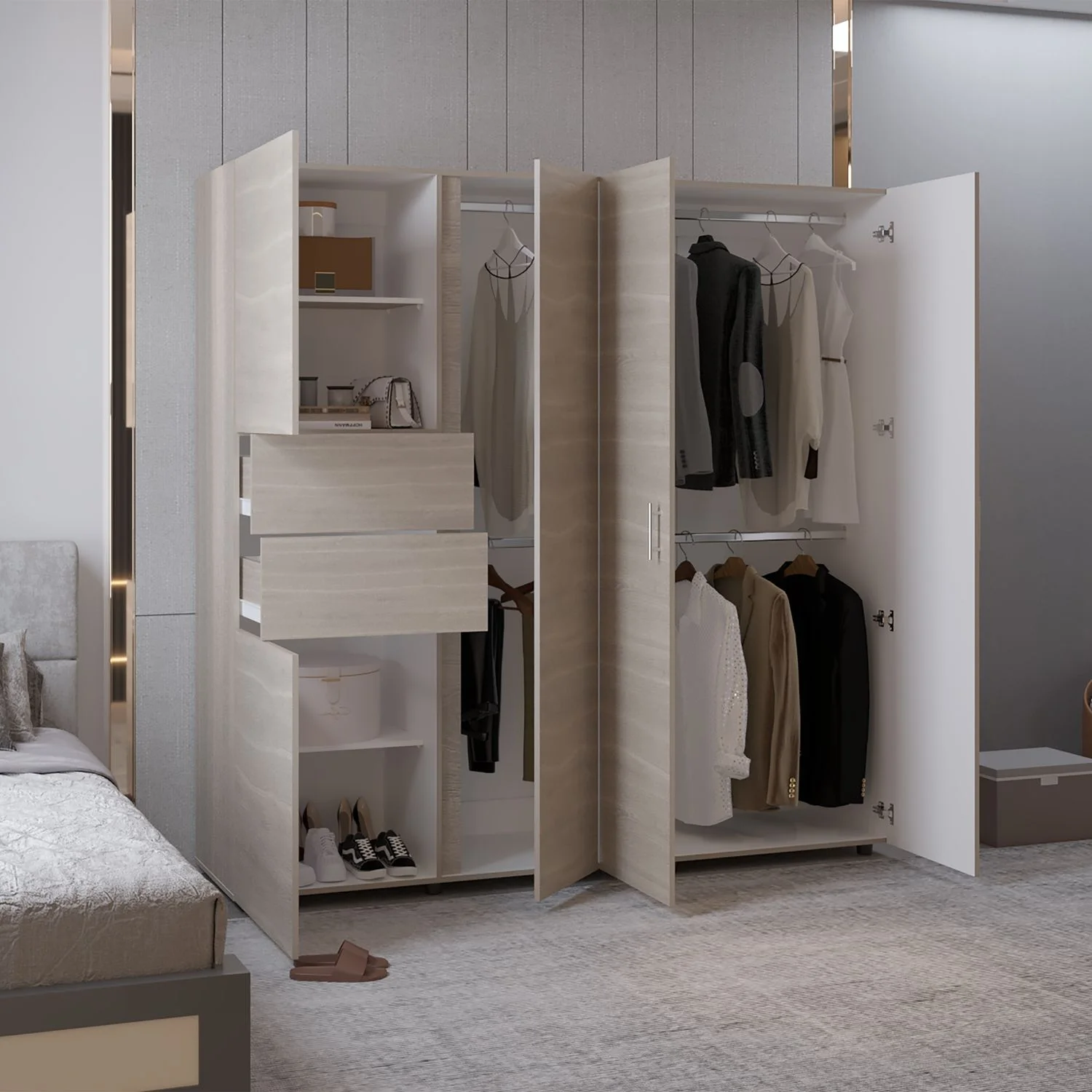 Closet Antalya 200X200X52 RTA Bardolino Blanco - Imagen 3