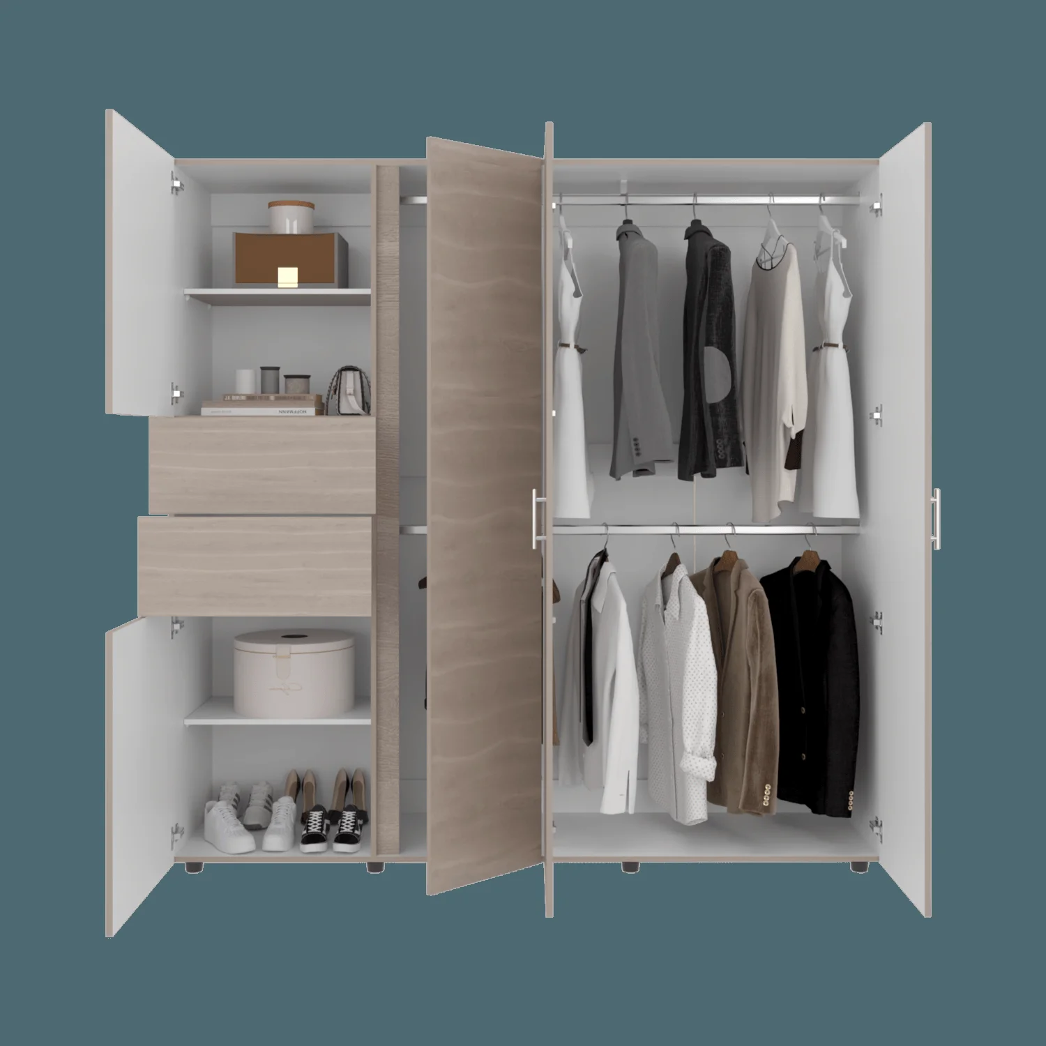 Closet Antalya 200X200X52 RTA Bardolino Blanco - Imagen 4