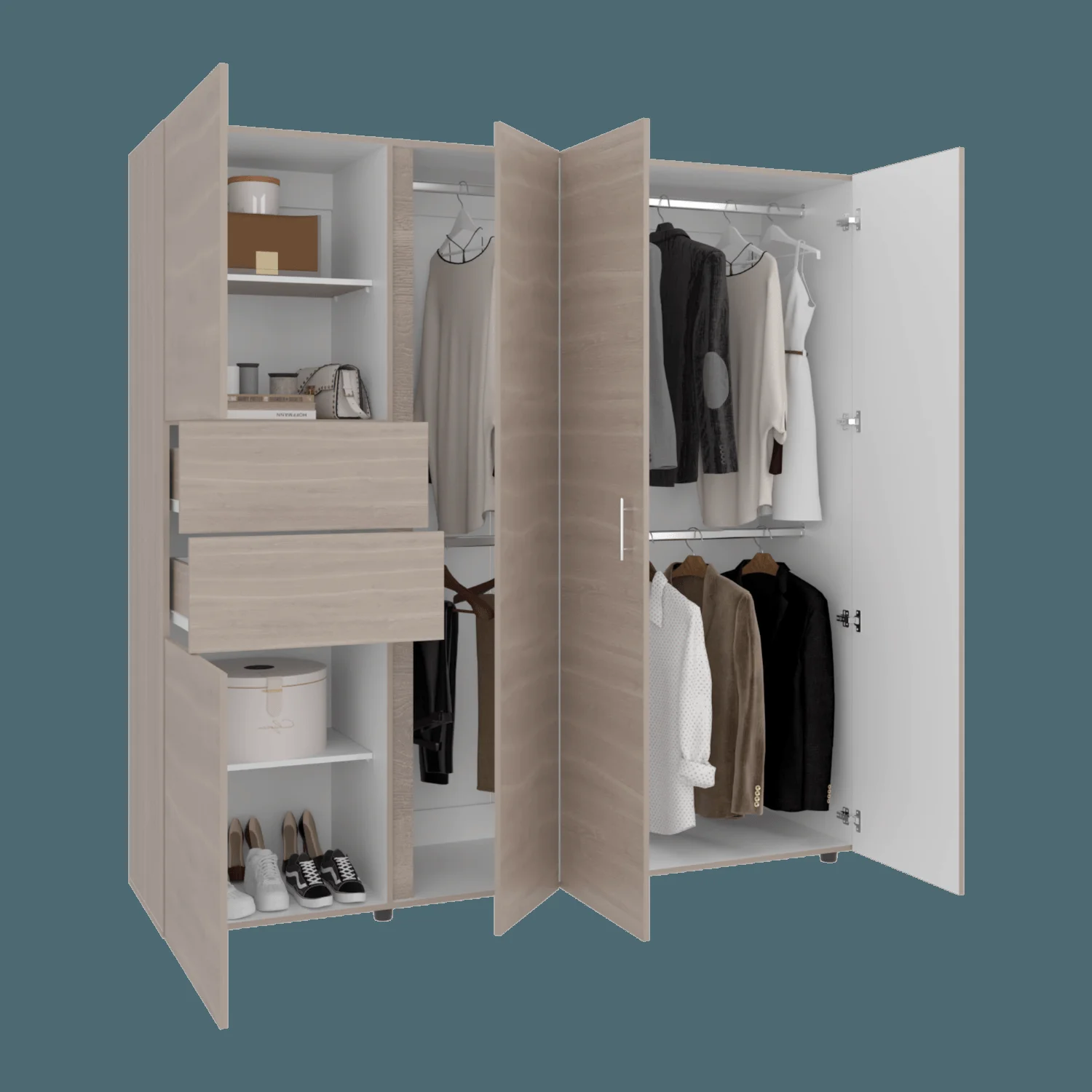 Closet Antalya 200X200X52 RTA Bardolino Blanco - Imagen 5