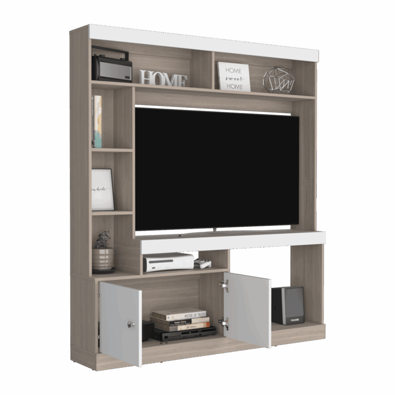Centro de entretenimiento Dante TV 55'' 170X150X30 RTA Bardolino Blanco
