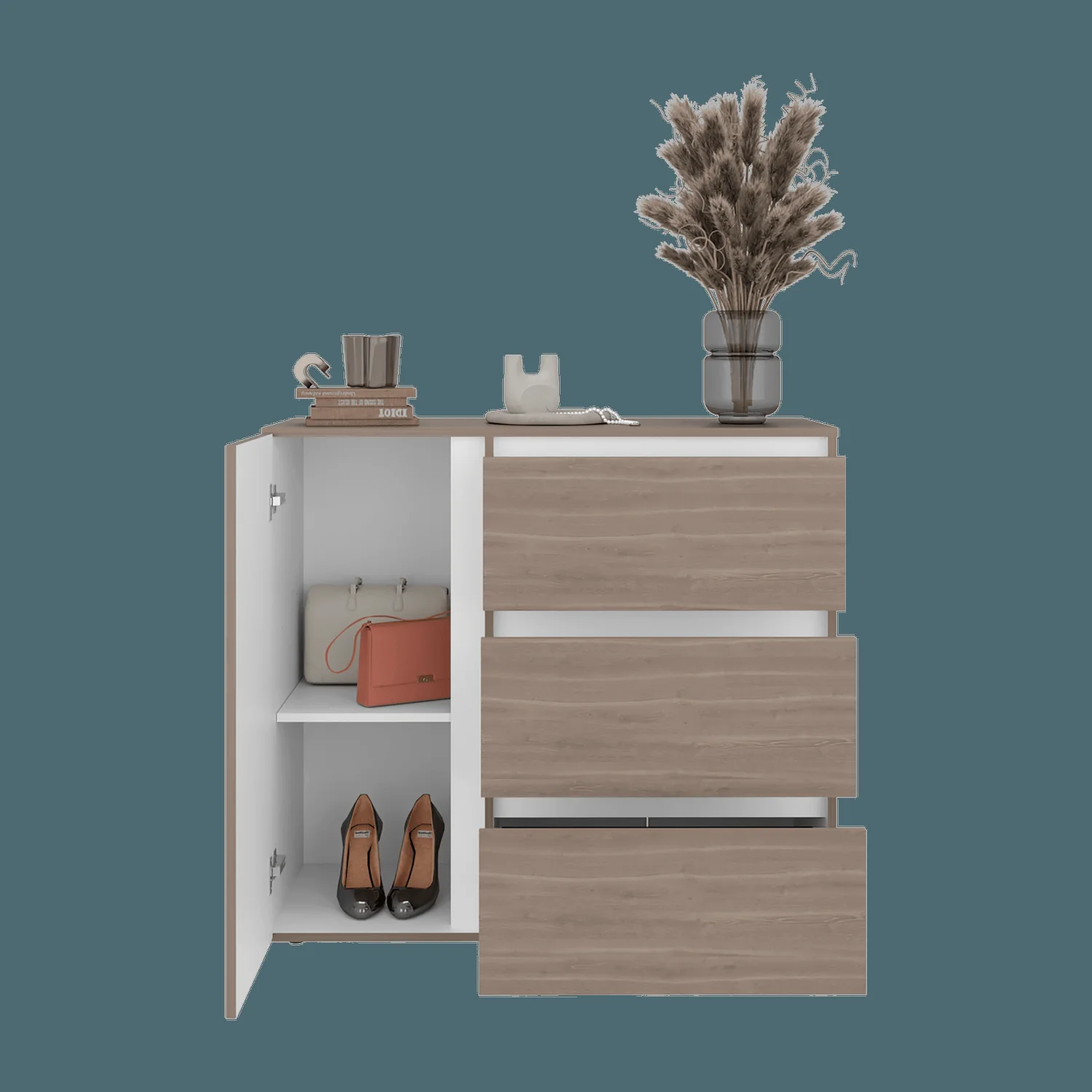 Comoda Niza 91X100X41 RTA Bardolino Blanco - Imagen 5