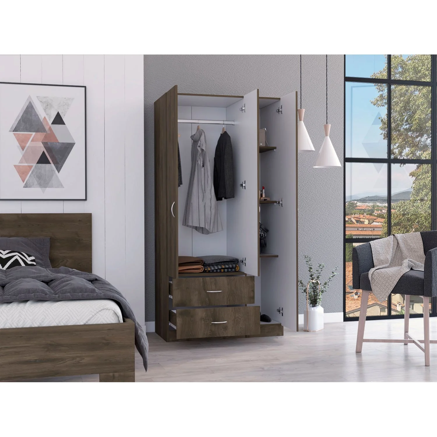 Closet Austral 3P 180 X 90 X 47 RTA Bellota + Blanco - Imagen 5