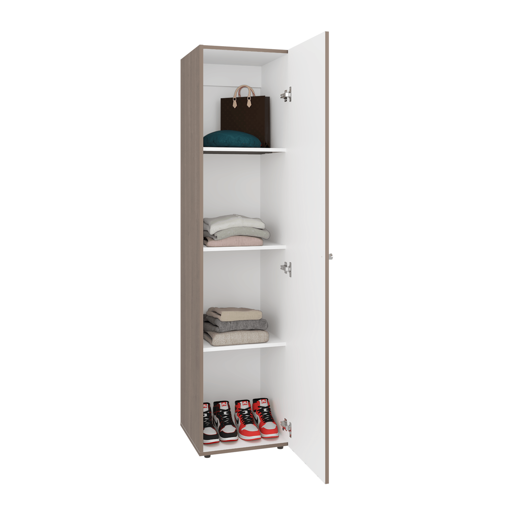 Closet con Espejo Home Dreams 170X40X40 RTA Bardolino Blanco ZF - Imagen 1