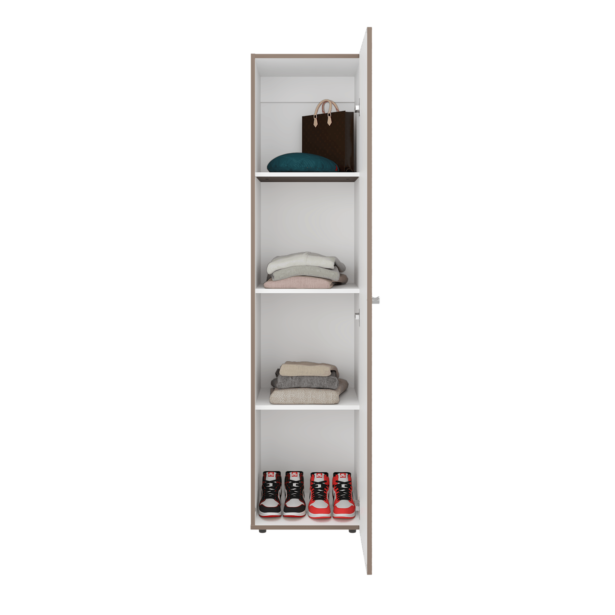 Closet con Espejo Home Dreams 170X40X40 RTA Bardolino Blanco ZF - Imagen 5