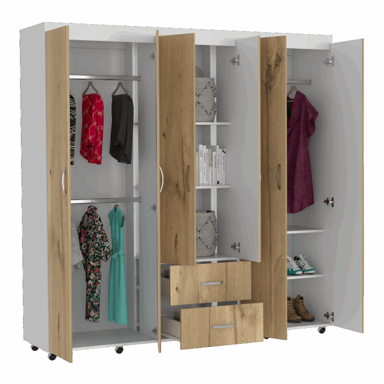 Closet Bariloche 200 X 200 X 50 RTA Blanco Duna