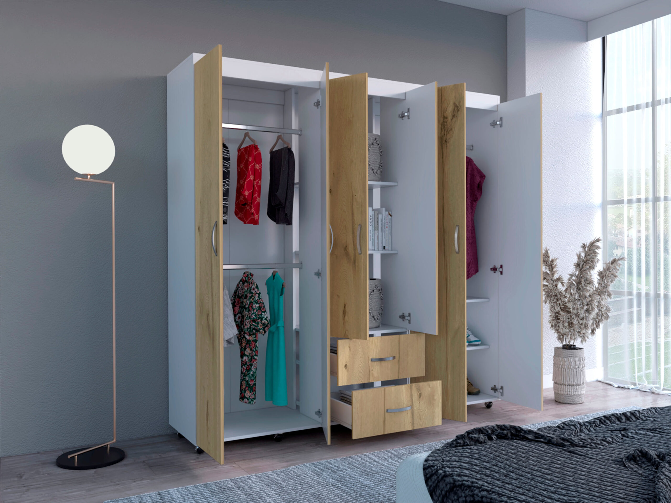 Closet Bariloche 200 X 200 X 50 RTA Blanco Duna - Imagen 4