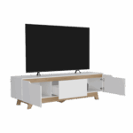 Centro de entretenimiento Woodall TV 80'' 53X180X45 RTA Blanco Fresno