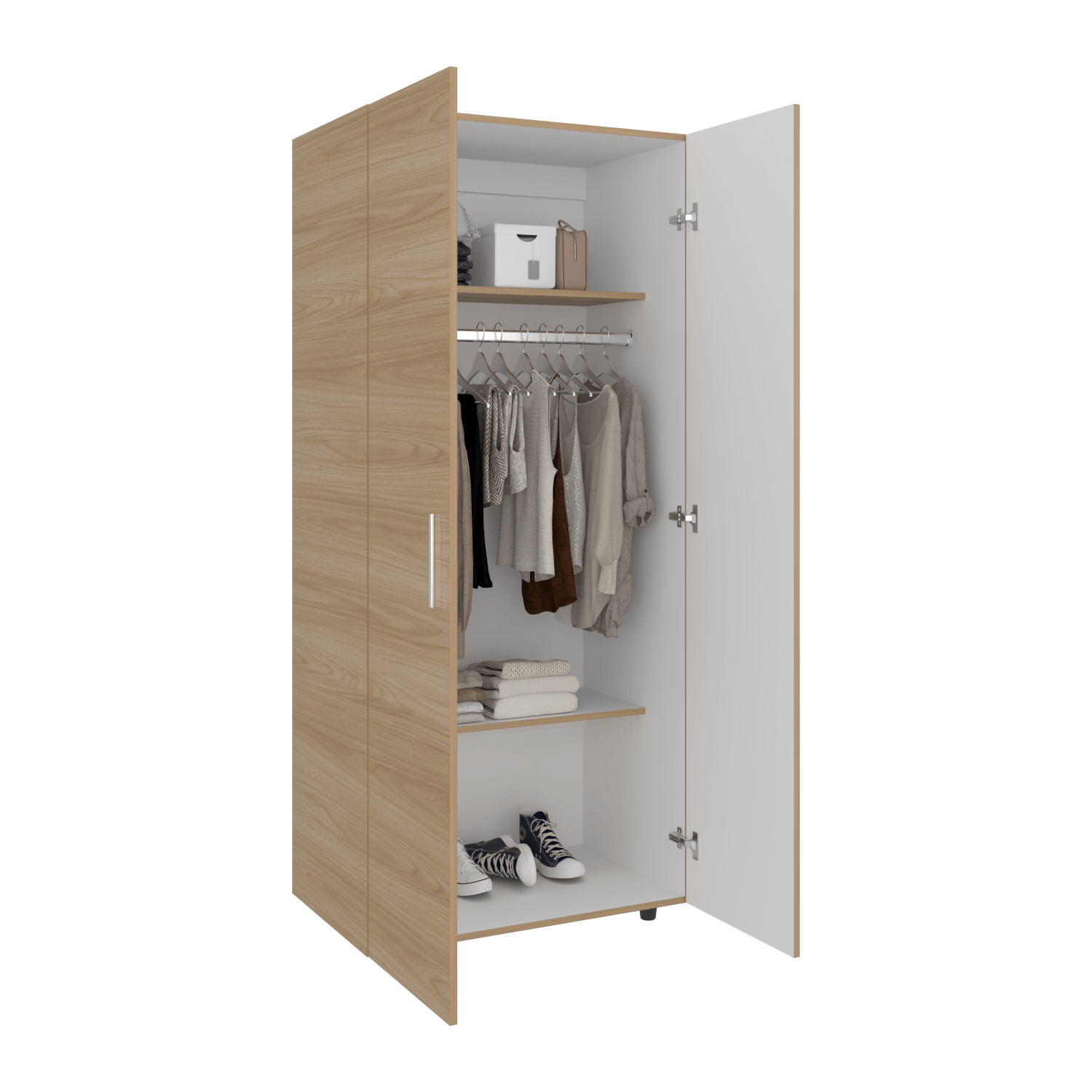 Closet Hogar 180 X 80 X 48 RTA Fresno + Blanco - Imagen 2