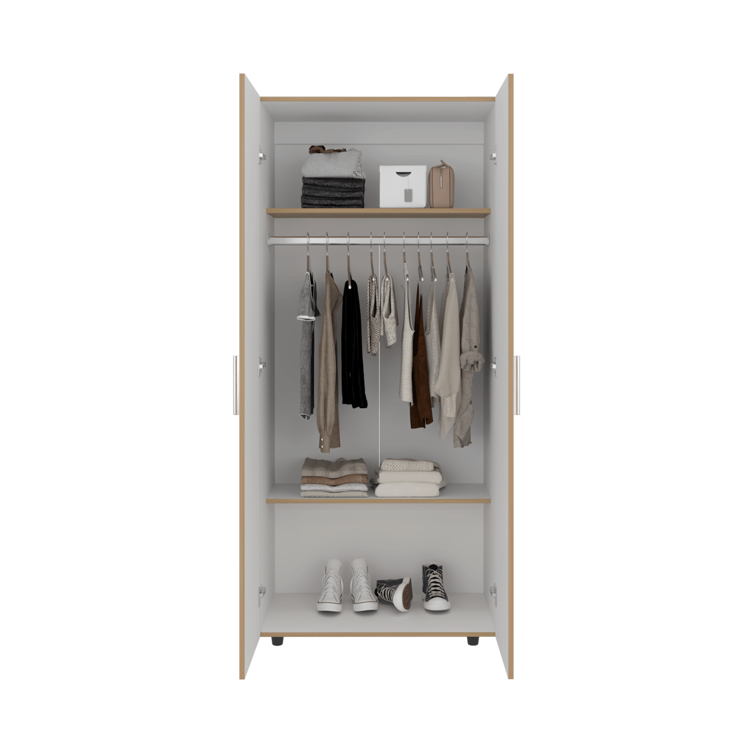 Closet Hogar 180 X 80 X 48 RTA Fresno + Blanco - Imagen 4