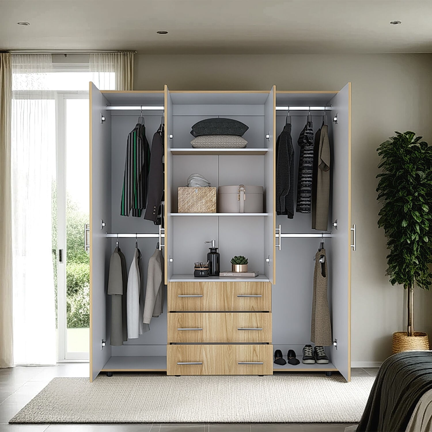 Closet Fontan 179X150X49 RTA Fresno Blanco - Imagen 2