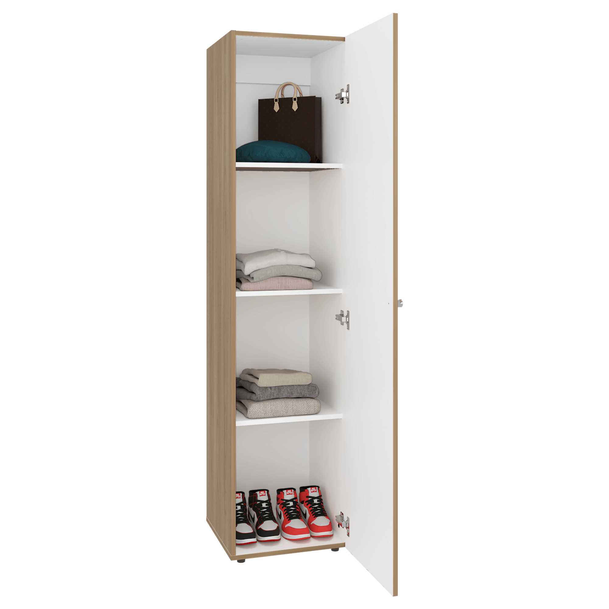 Closet con Espejo Home Dreams 170X40X40 RTA Fresno Blanco ZF - Imagen 1