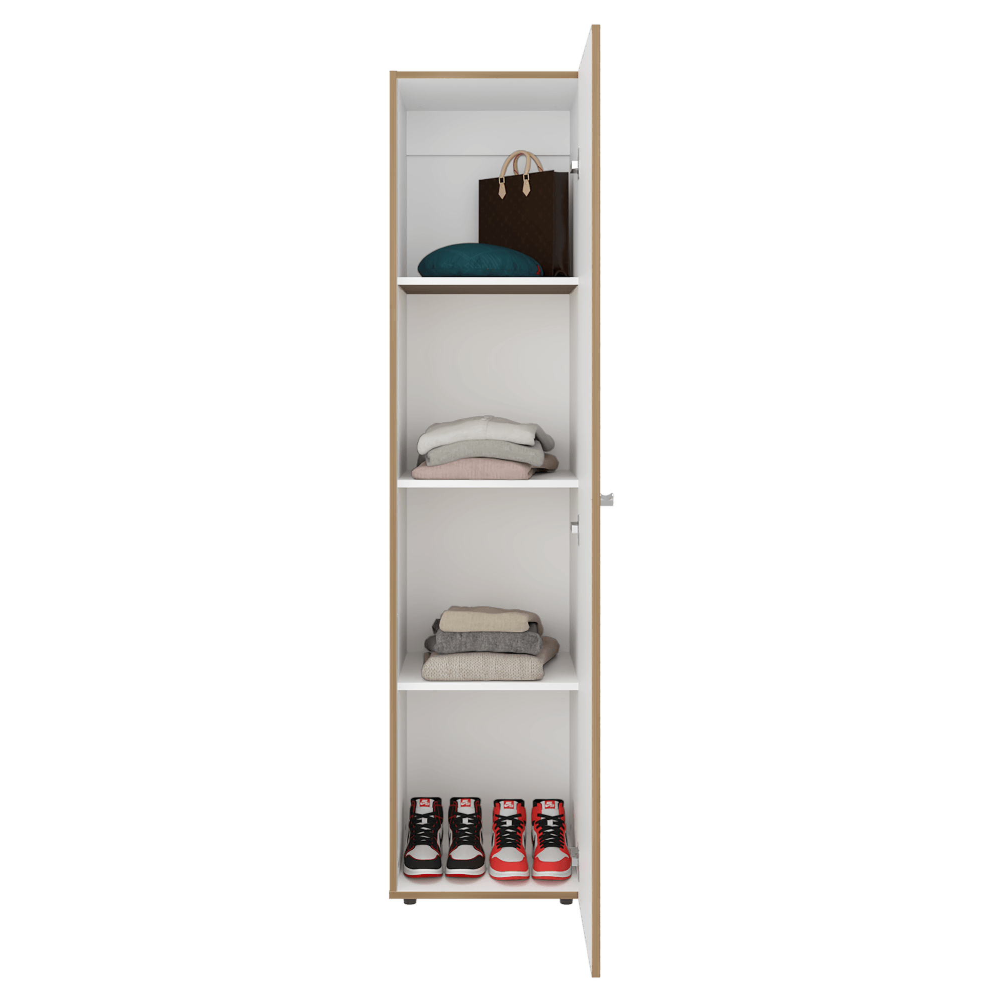 Closet con Espejo Home Dreams 170X40X40 RTA Fresno Blanco ZF - Imagen 5