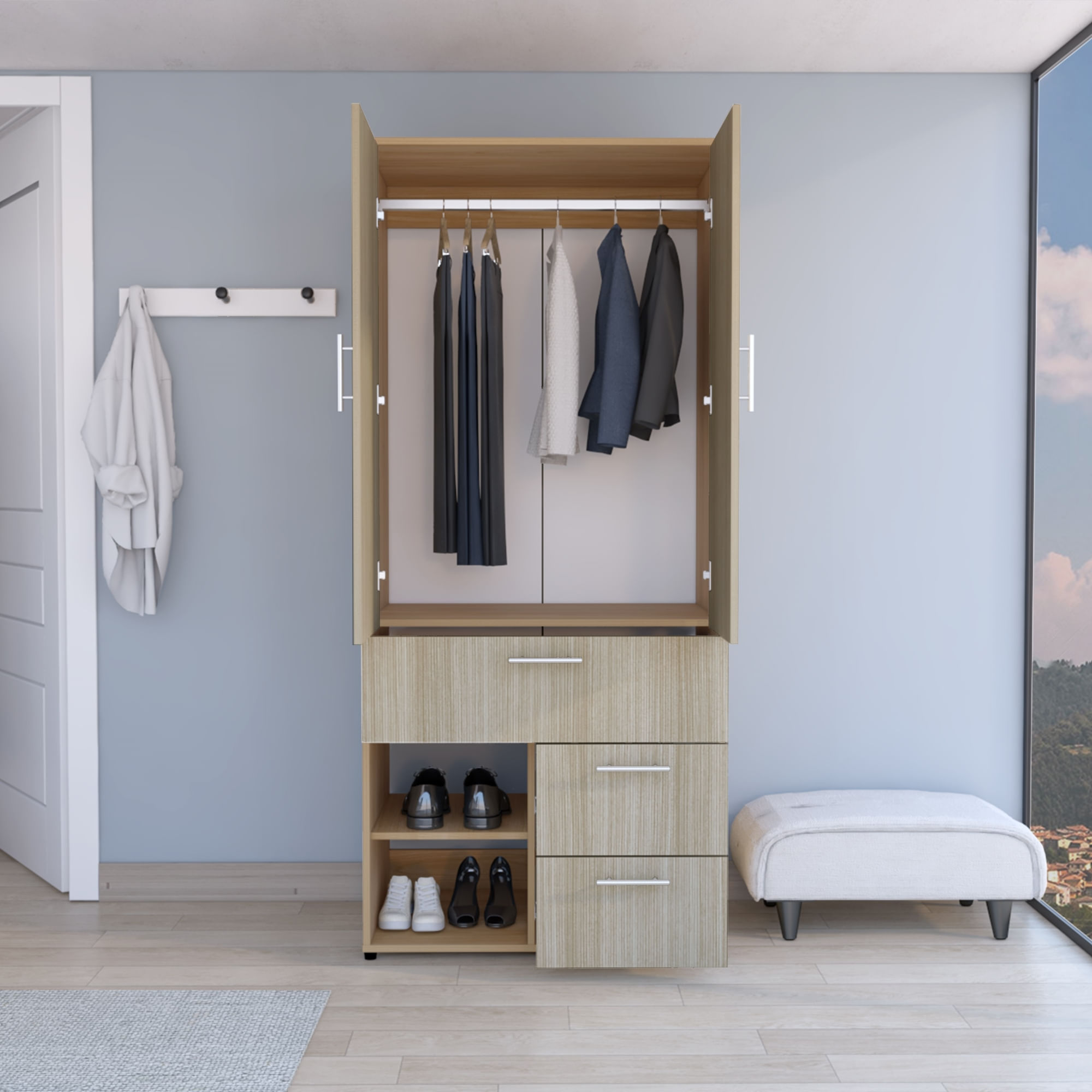 Closet Sevilla 179X80X50 RTA Fresno Eu - Imagen 2