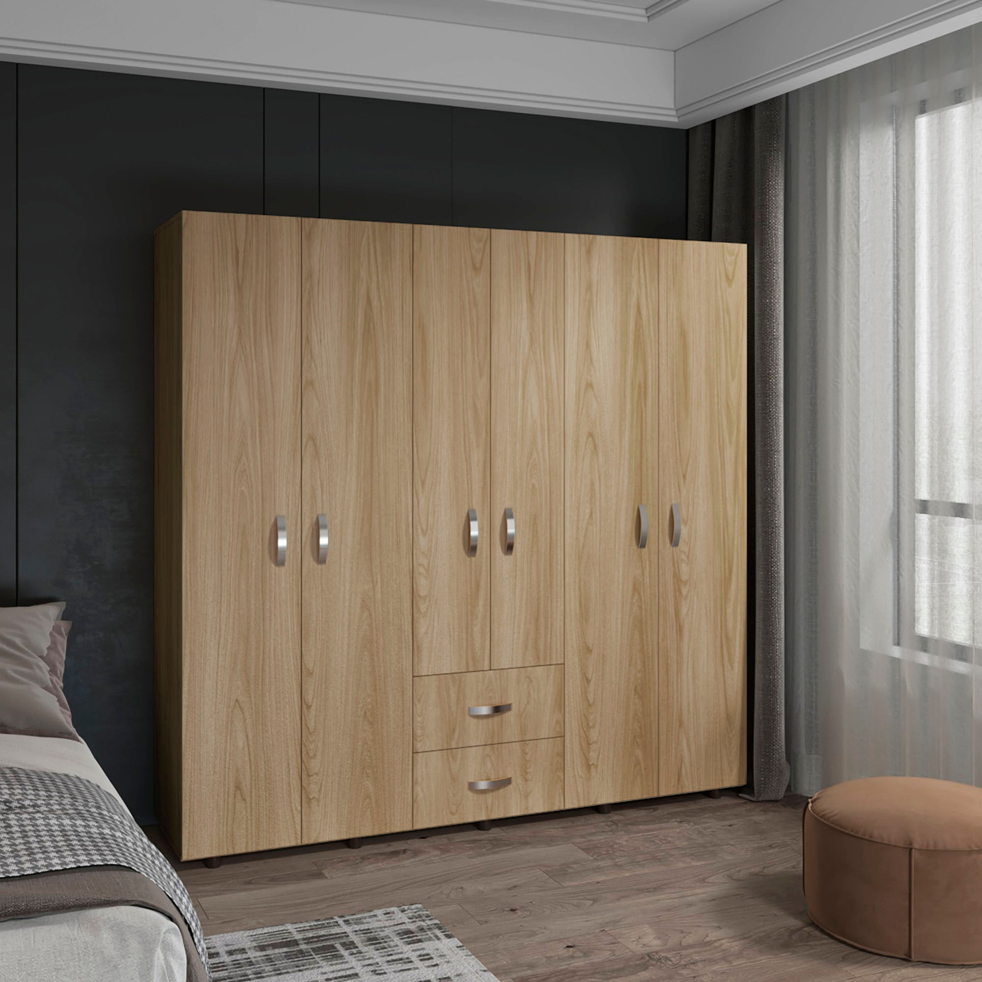 Closet Barilo 200X200X50 RTA Fresno Eu Wengue - Imagen 3