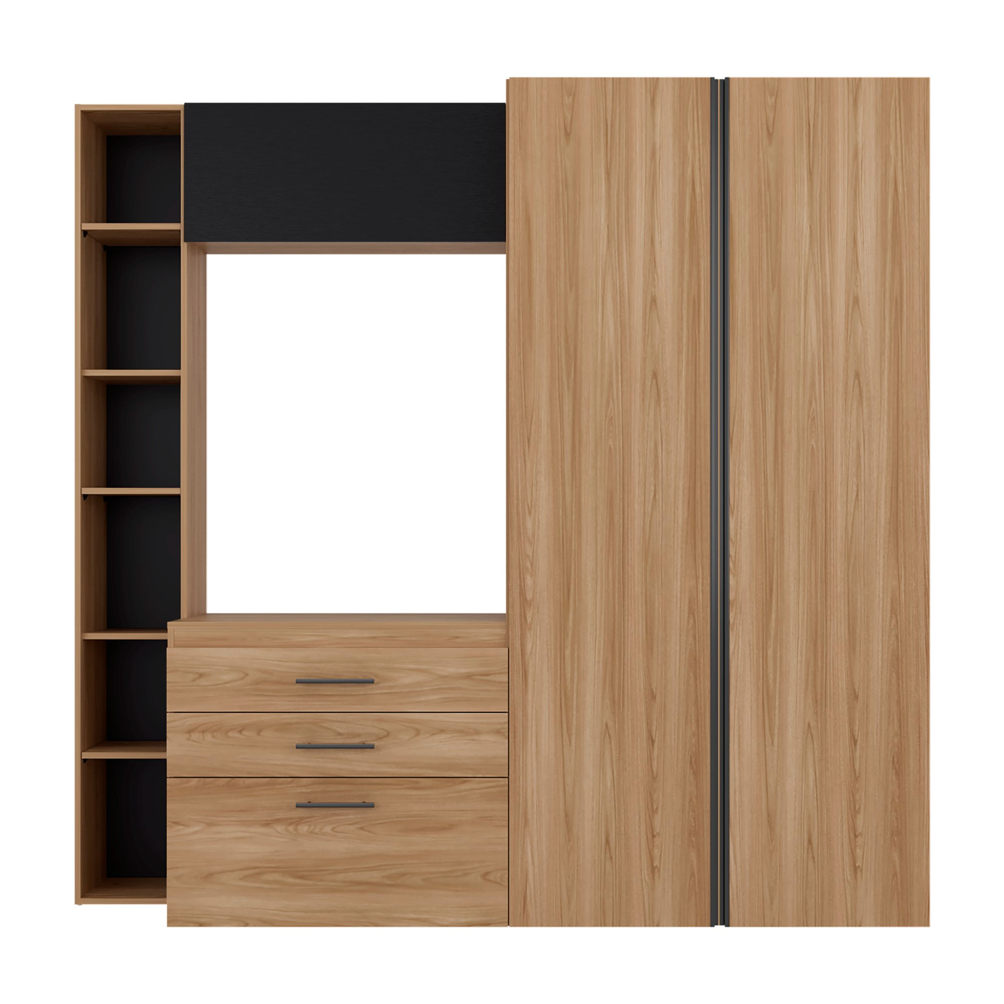 Closet Biblioteca Brunson 200X207X48 RTA Fresno Wengue - Imagen 3