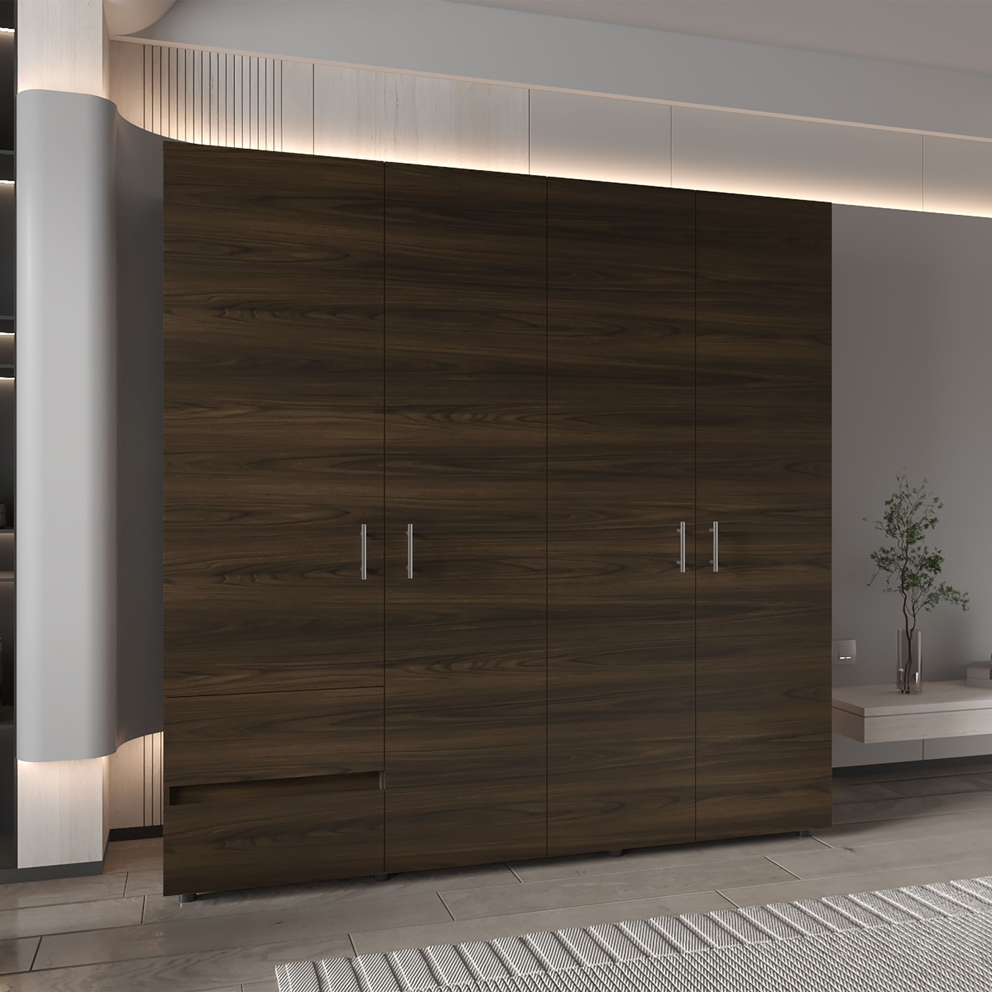 Closet Dassel 200X200X52 RTA Nogal Wengue - Imagen 3