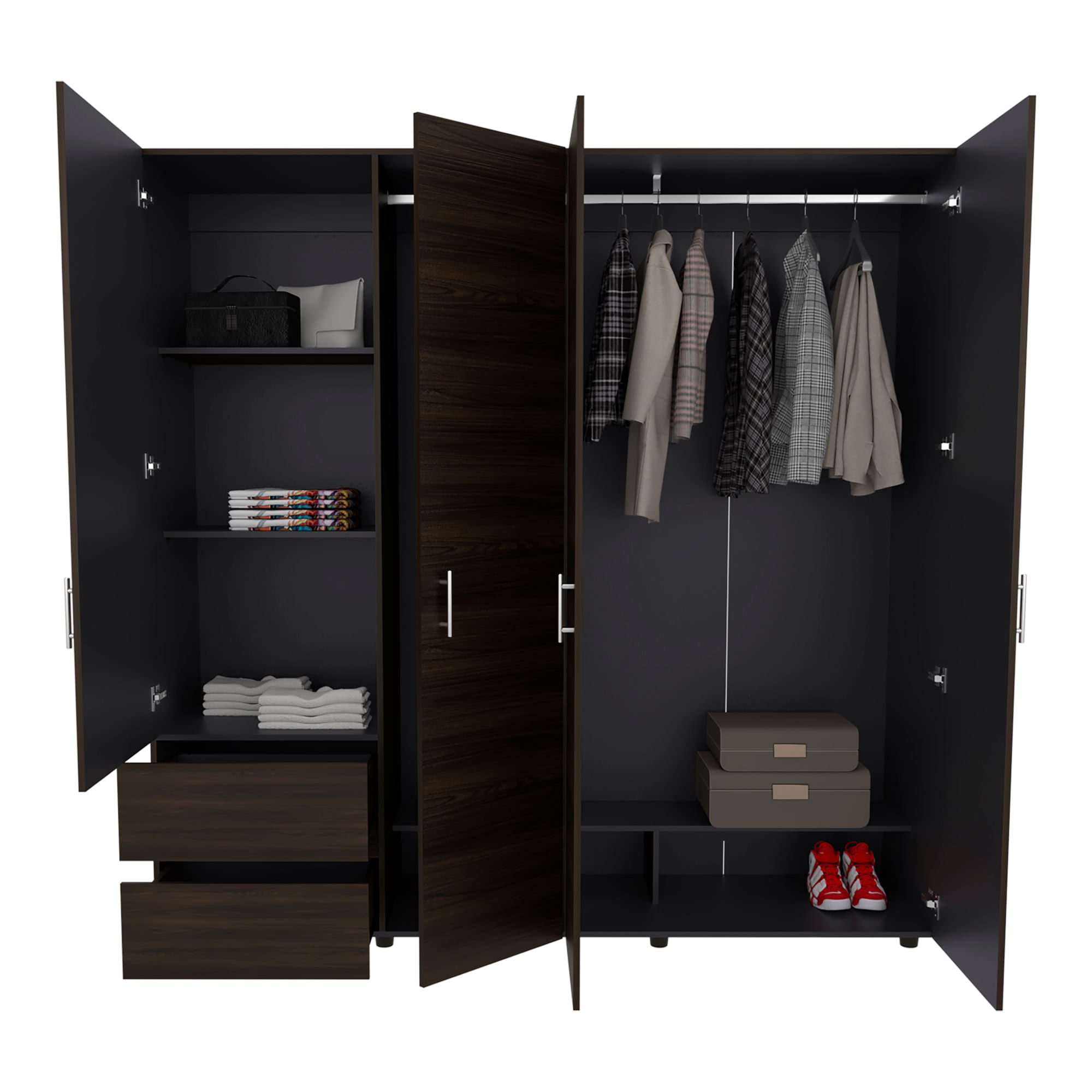 Closet Dassel 200X200X52 RTA Nogal Wengue - Imagen 4
