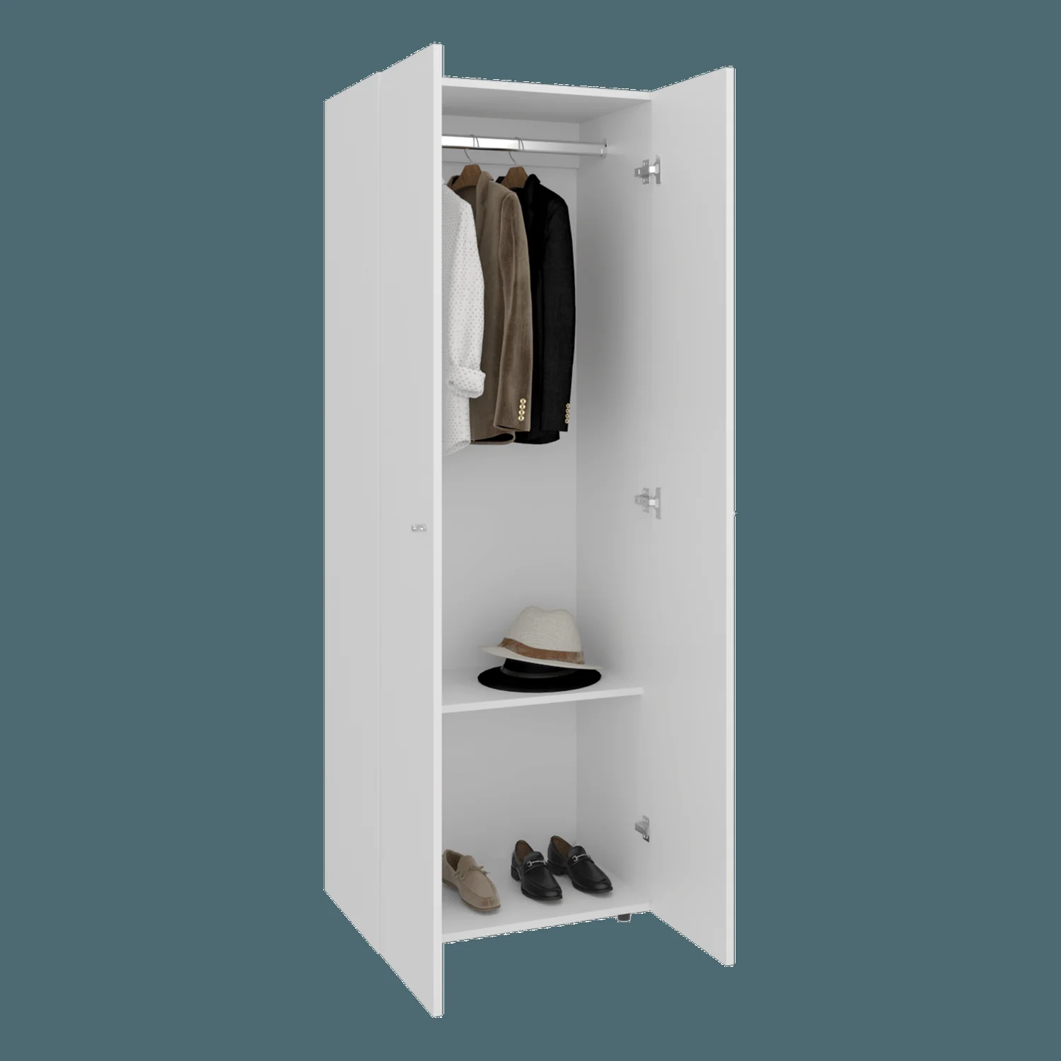 Closet 2 Puertas E1 Tuhogar 170X60X40 RTA Blanco - Imagen 4