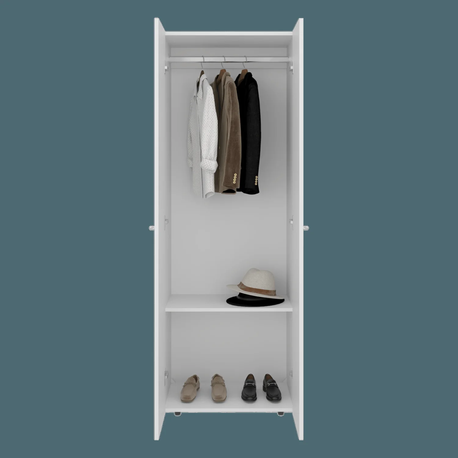 Closet 2 Puertas E1 Tuhogar 170X60X40 RTA Blanco - Imagen 5