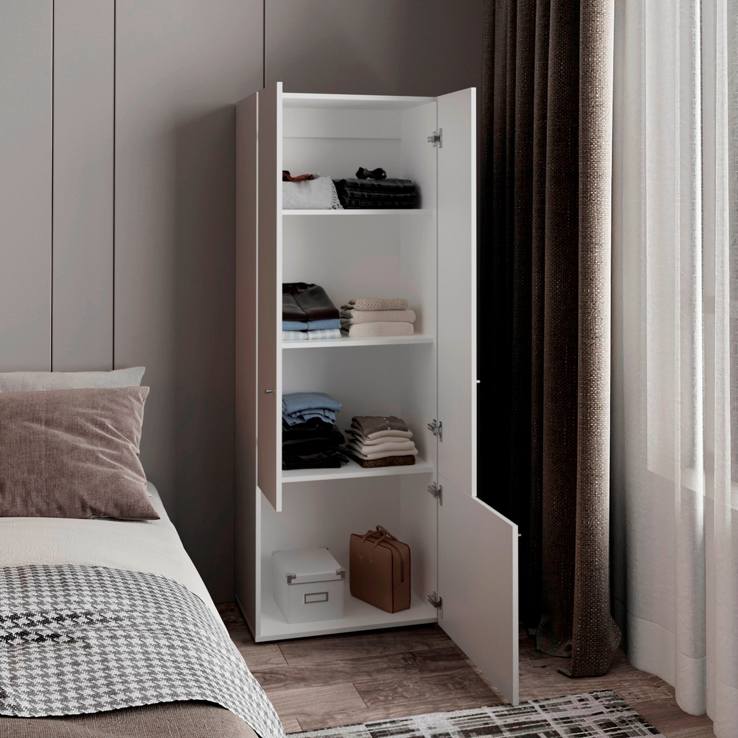 Closet 3 Puertas Tuhogar 170X60X40 Blanco - Imagen 3